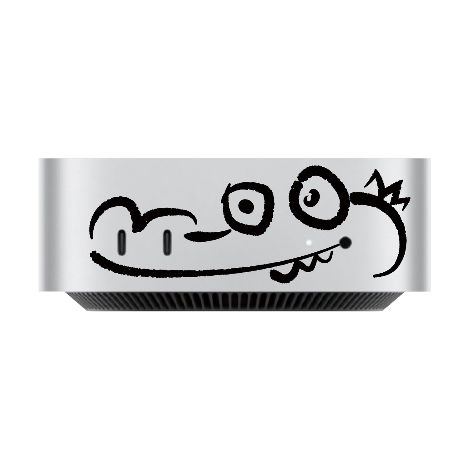 Mac Mini M4/M4 Pro Decal Sticker Set - Cute Croc, Kitty & 'Hi!' Vinyl Skins for Your Mac Mini