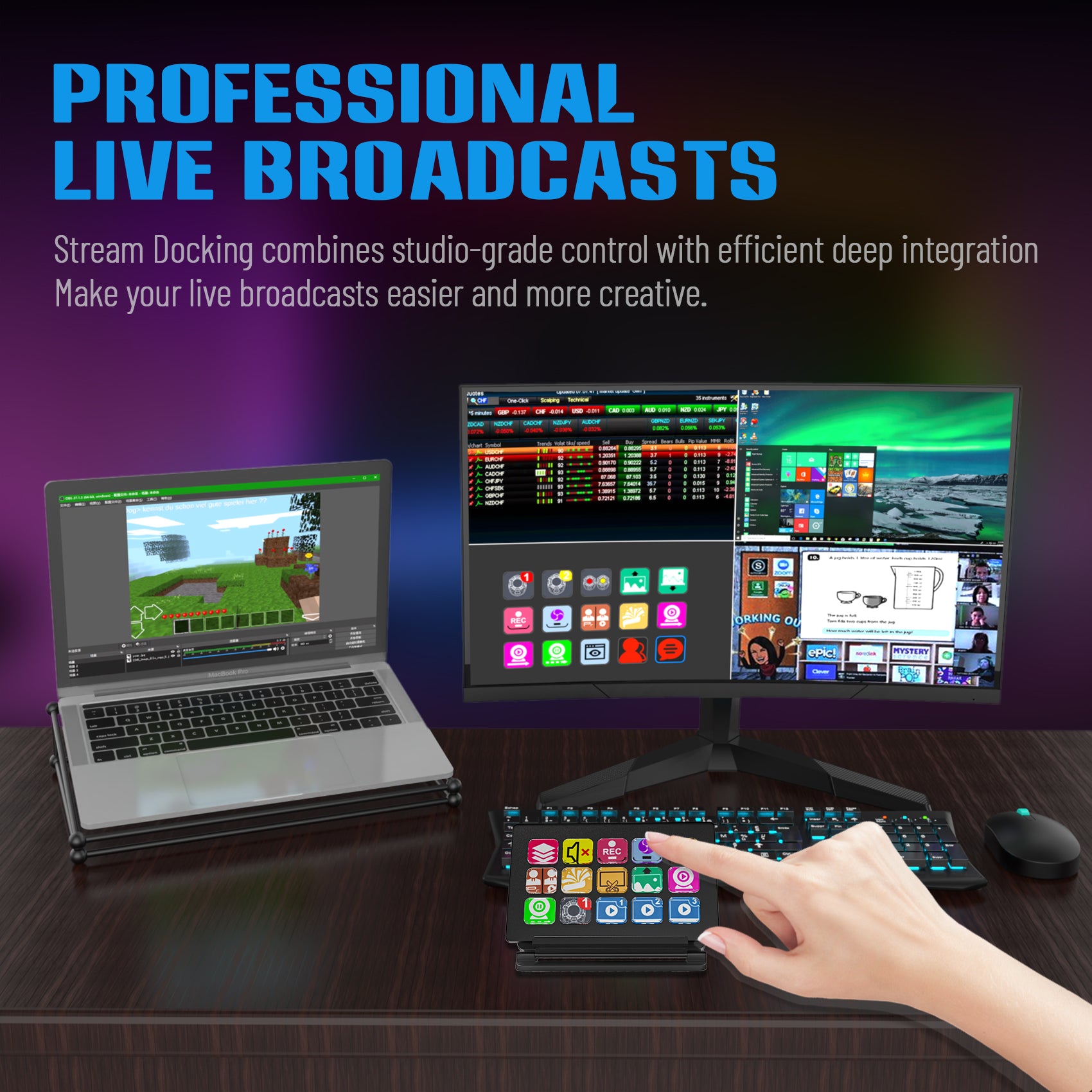 Stream Deck - Live Production Controller With 15 Customizable LCD Keys And Adjustable Stand, Trigger Actions In OBS Studio, Streamlabs, Twitch, Youtube And More, PC/Mac