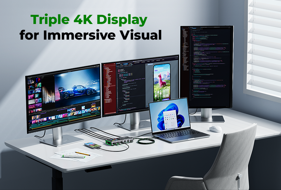 CyberAxon D3: 13-in-1 Multifunctional Stream Control Dock — Just like a Stream Deck — but built into a powerful dock!