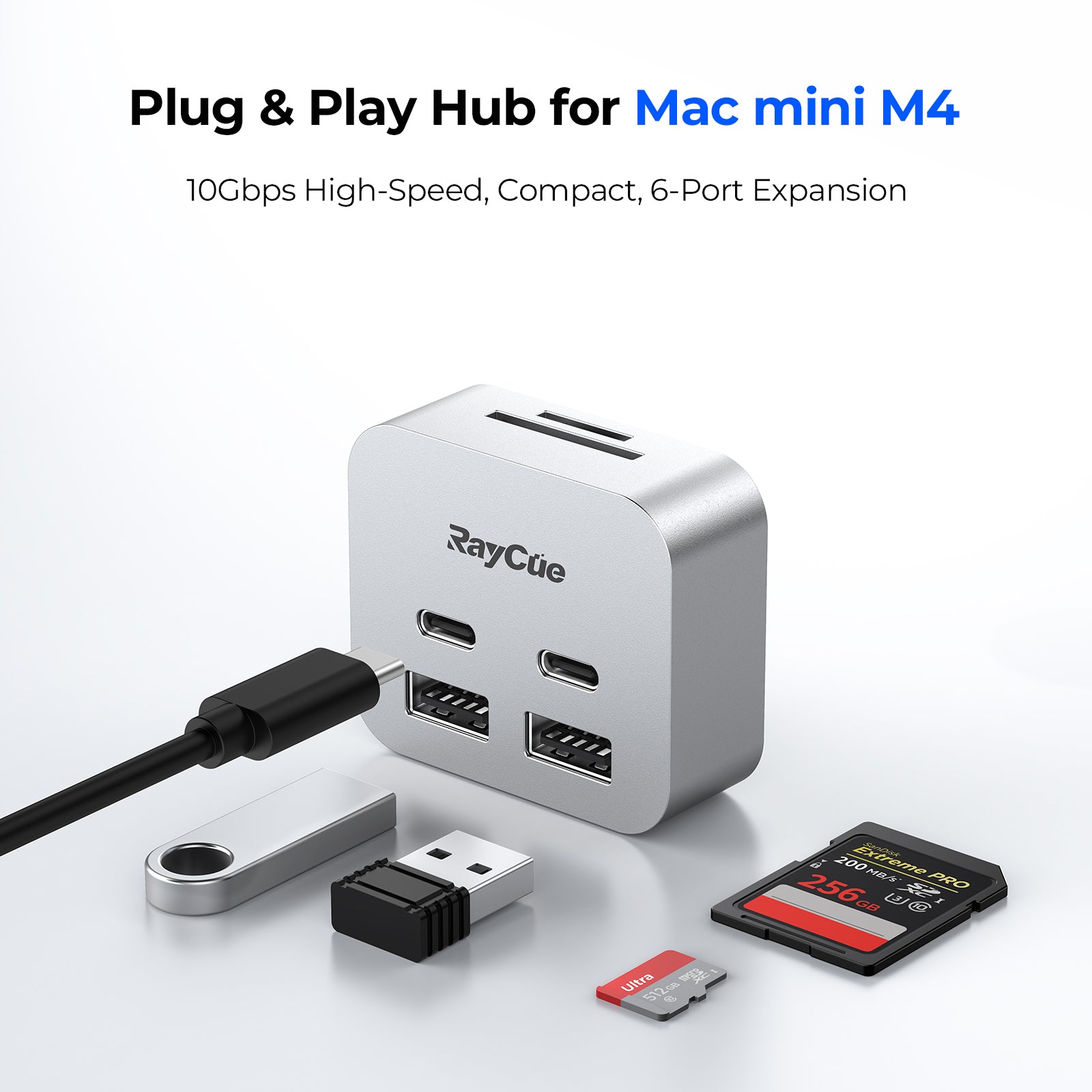 RayCue MiniPack – The Ultimate Expansion Dock for Mac Mini M4/Mac Studio M4