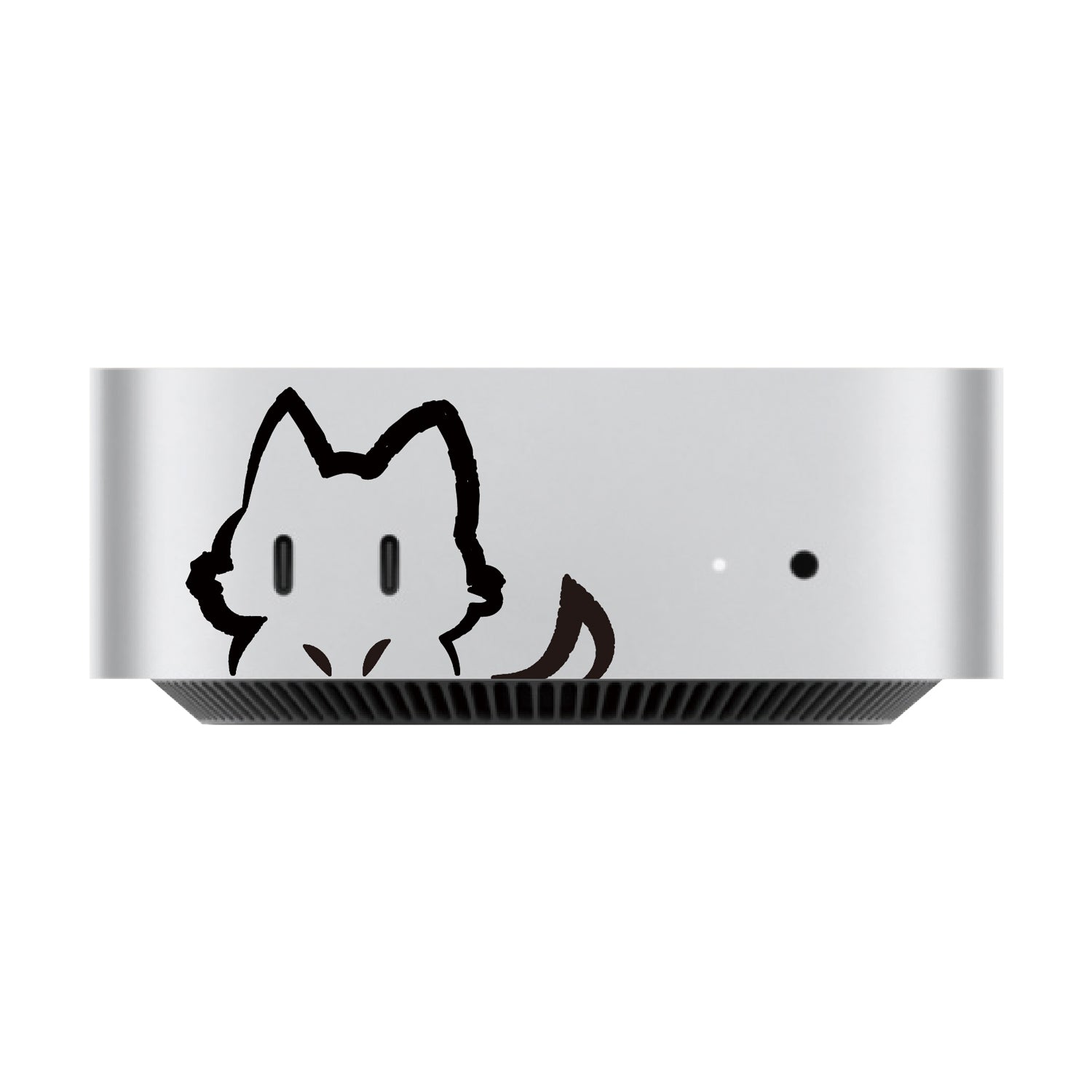 Mac Mini M4/M4 Pro Decal Sticker Set - Cute Croc, Kitty & 'Hi!' Vinyl Skins for Your Mac Mini
