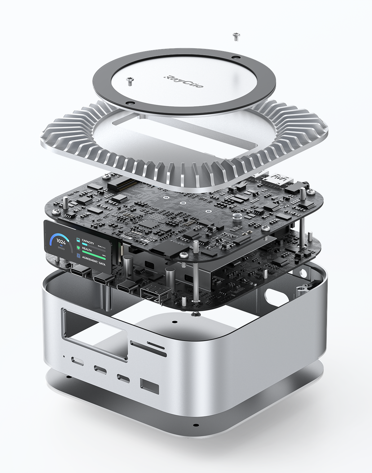 RayCue ALL-in-One Charger Dock For Mac Mini M4