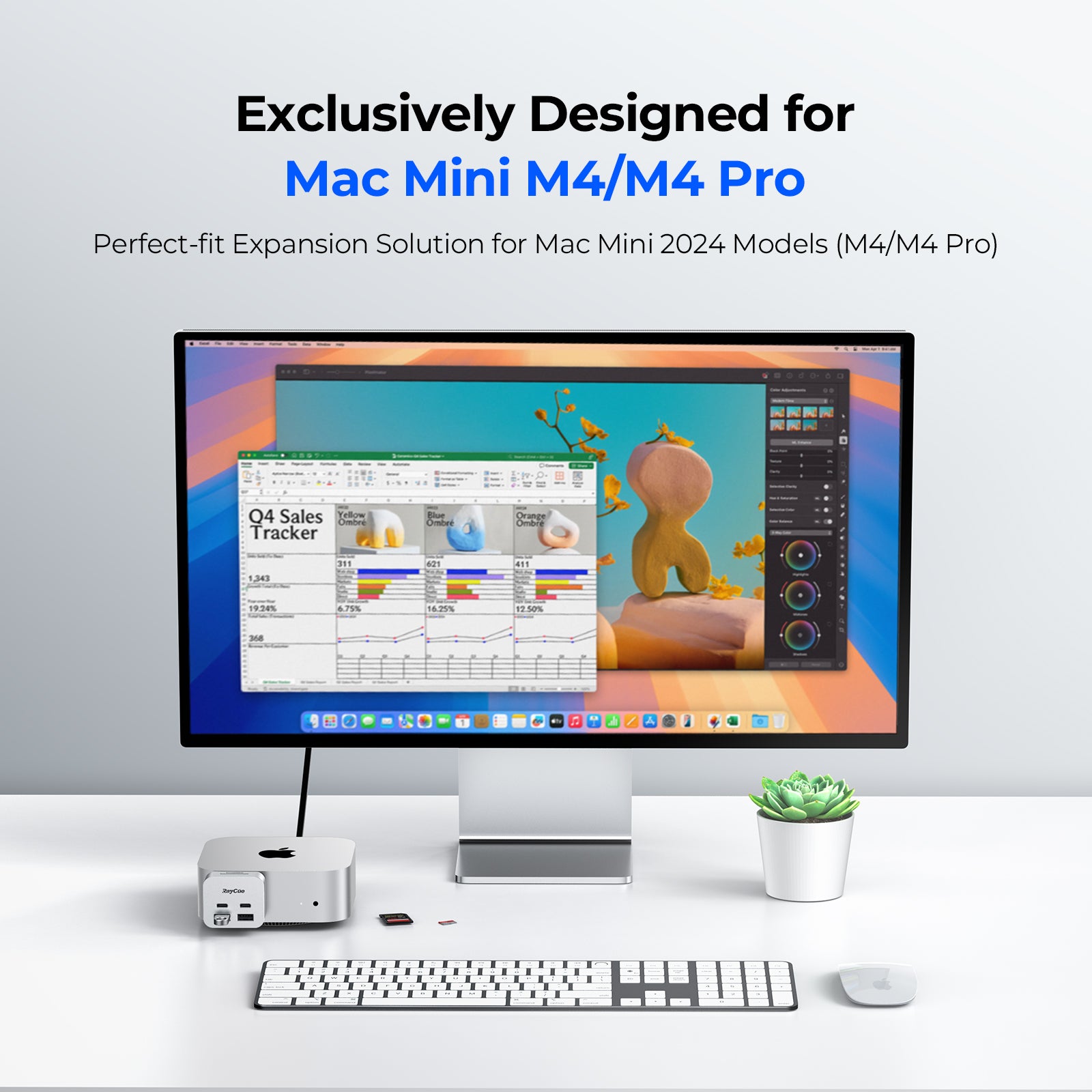 RayCue MiniPack – The Ultimate Expansion Dock for Mac Mini M4/Mac Studio M4
