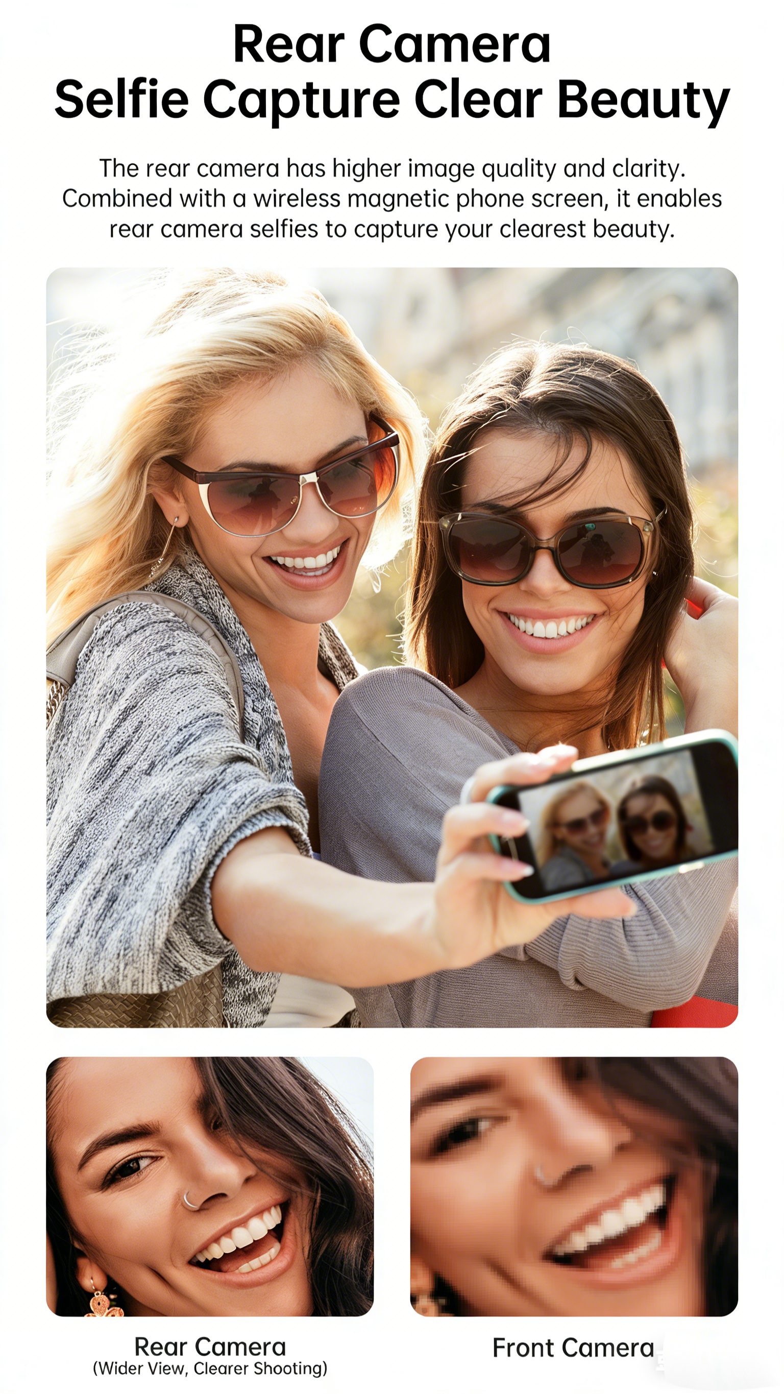 Magnetic Selfie Stick with Wireless Remote