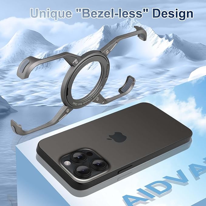 Frameless Phone Case Compatible,Magnetic Kickstand RayCue