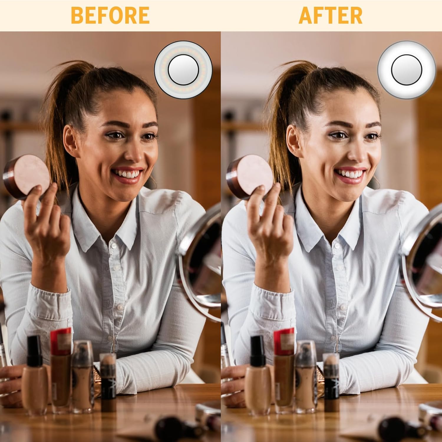 Magnetic Ring Light 4 Brightness Level for Webcam Light/Zoom Lighting/Video Conference/Selfie RayCue