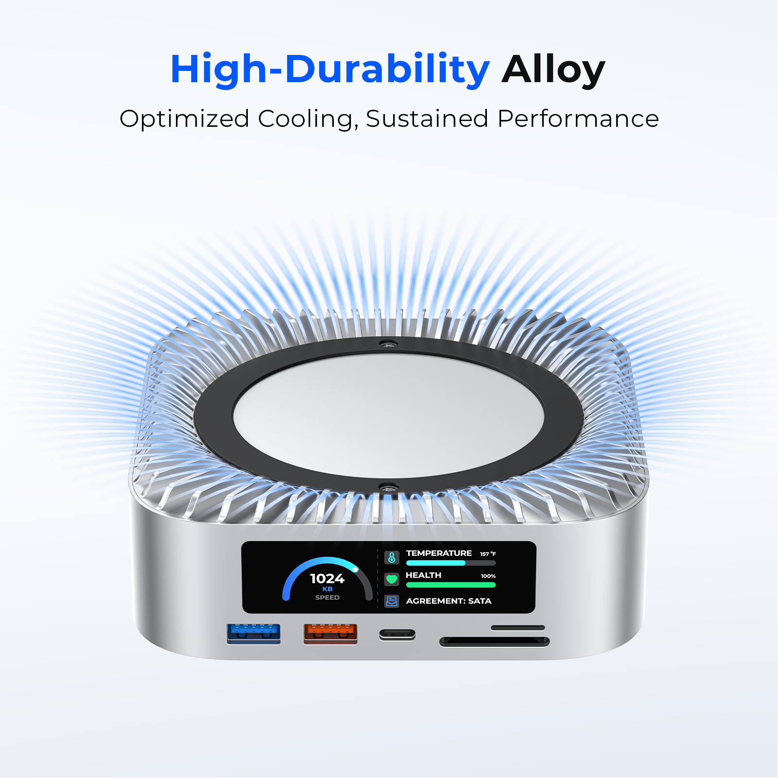 RayCue ALL-in-One Dock For Mac Mini M4 with Smart Displays,HDMI & Fast Data Ports