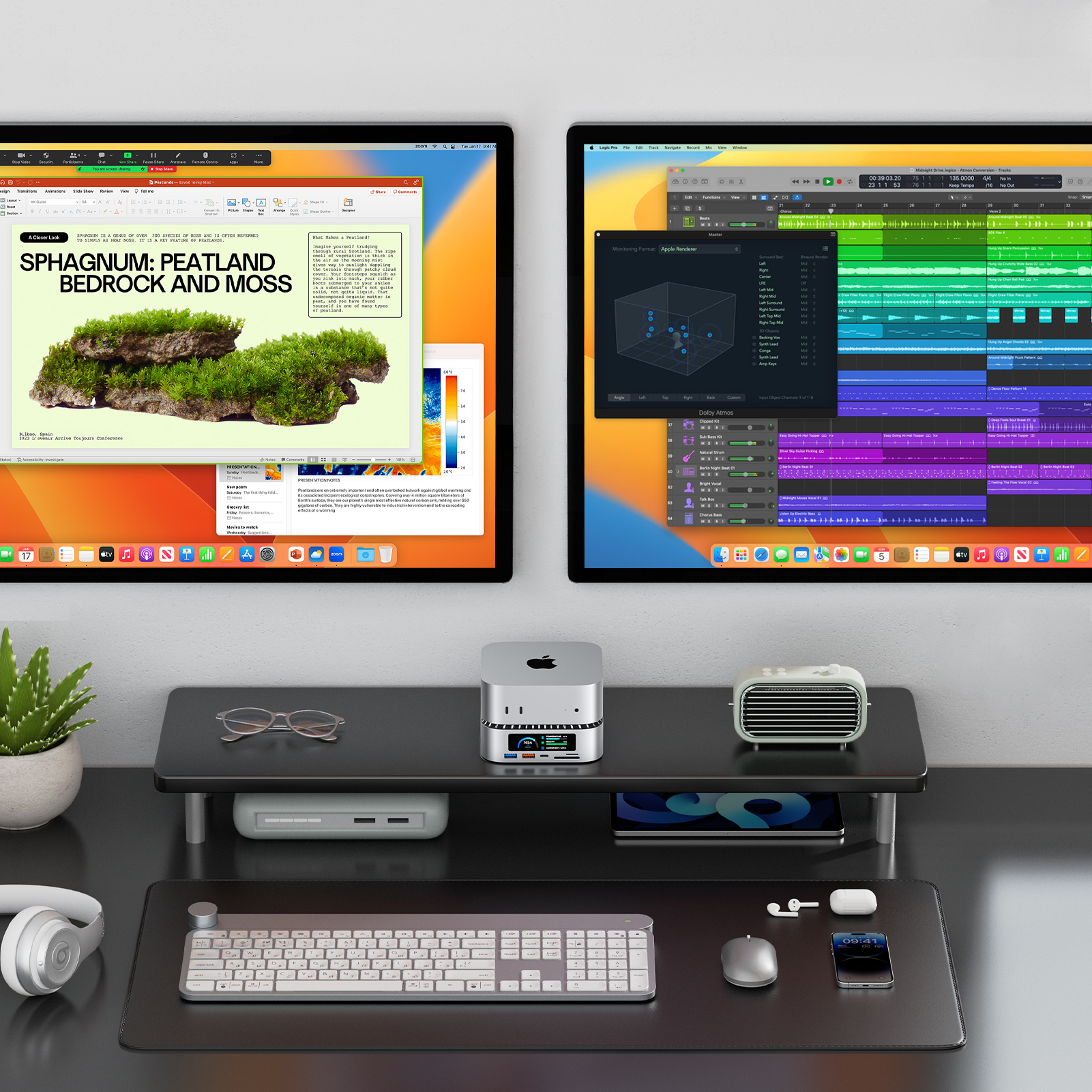 RayCue ALL-in-One Dock For Mac Mini M4 with Smart Displays,HDMI & Fast Data Ports