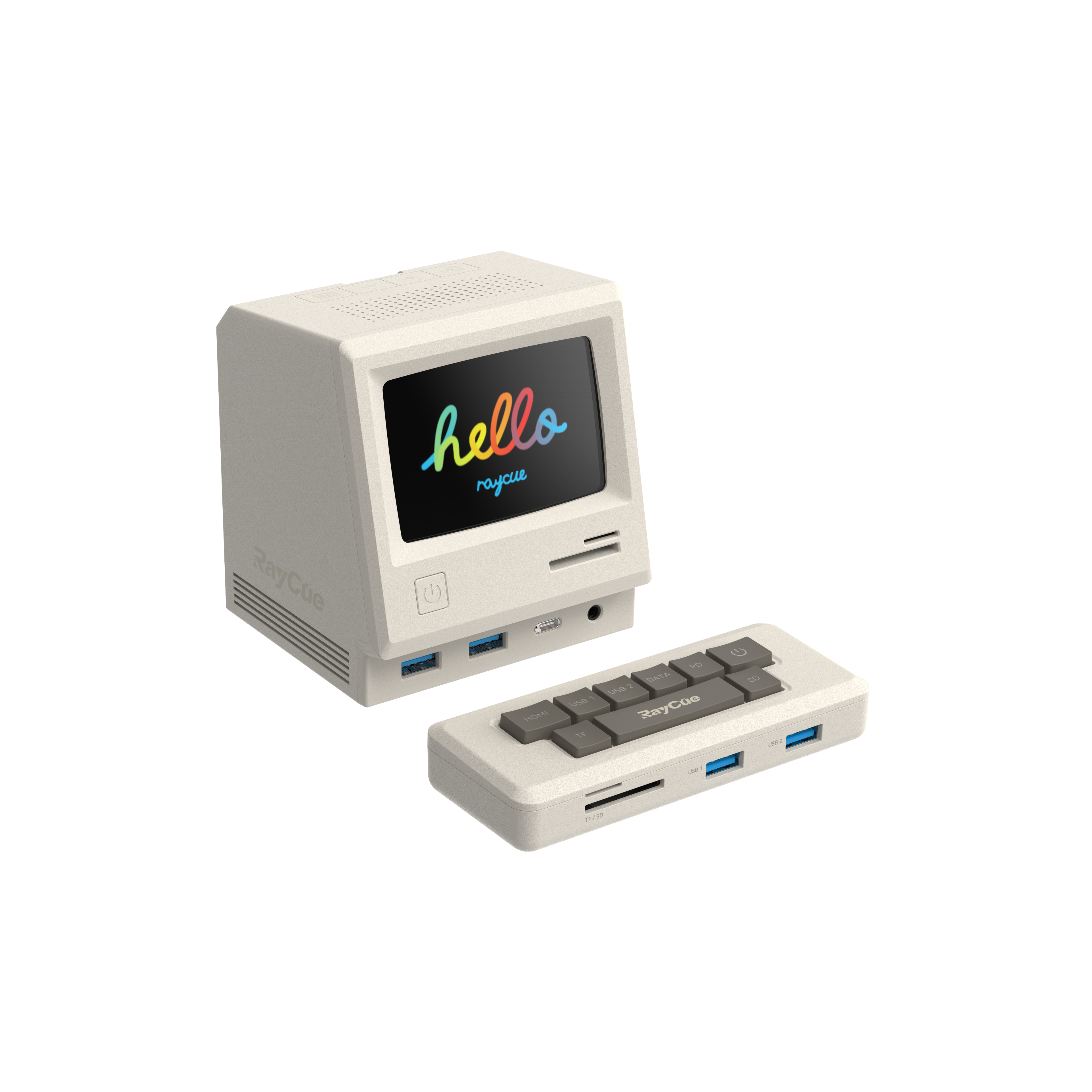 RayCue 128K: Retro Style Multifunctional Dock w/ Display