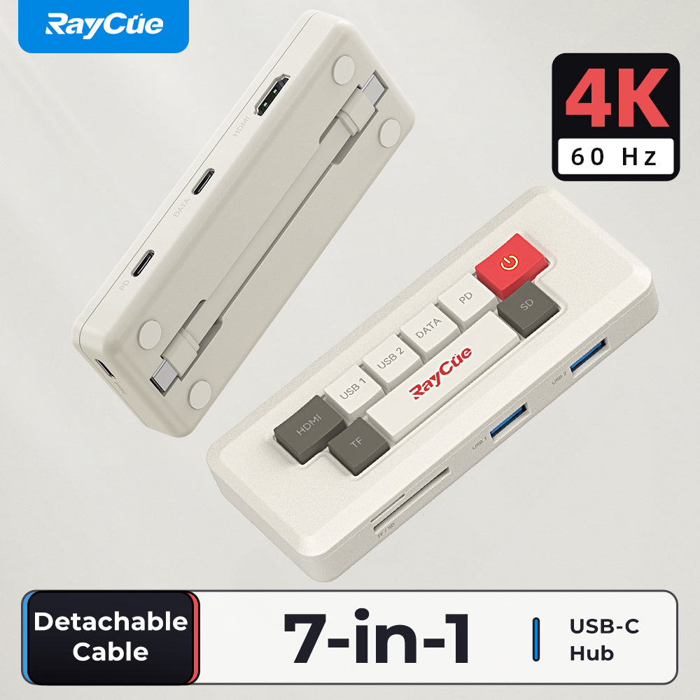 RayCue 128K Pocket- Portable Hub(7-in-1 HDMI 4K60HZ) RayCue