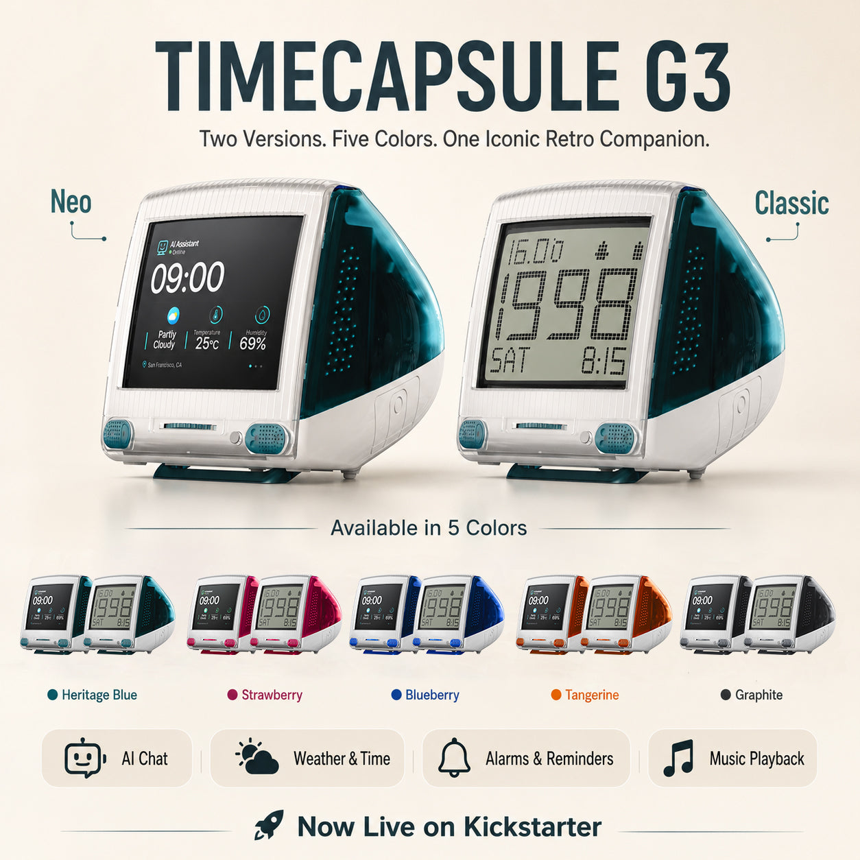 TIMECAPSULE G3: A Tiny AI Time Machine for Your Desk — Pre-Order