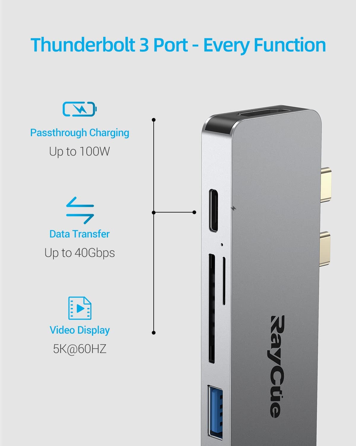 Raycue 7-in-2 USB C Adapters for MacBook Pro