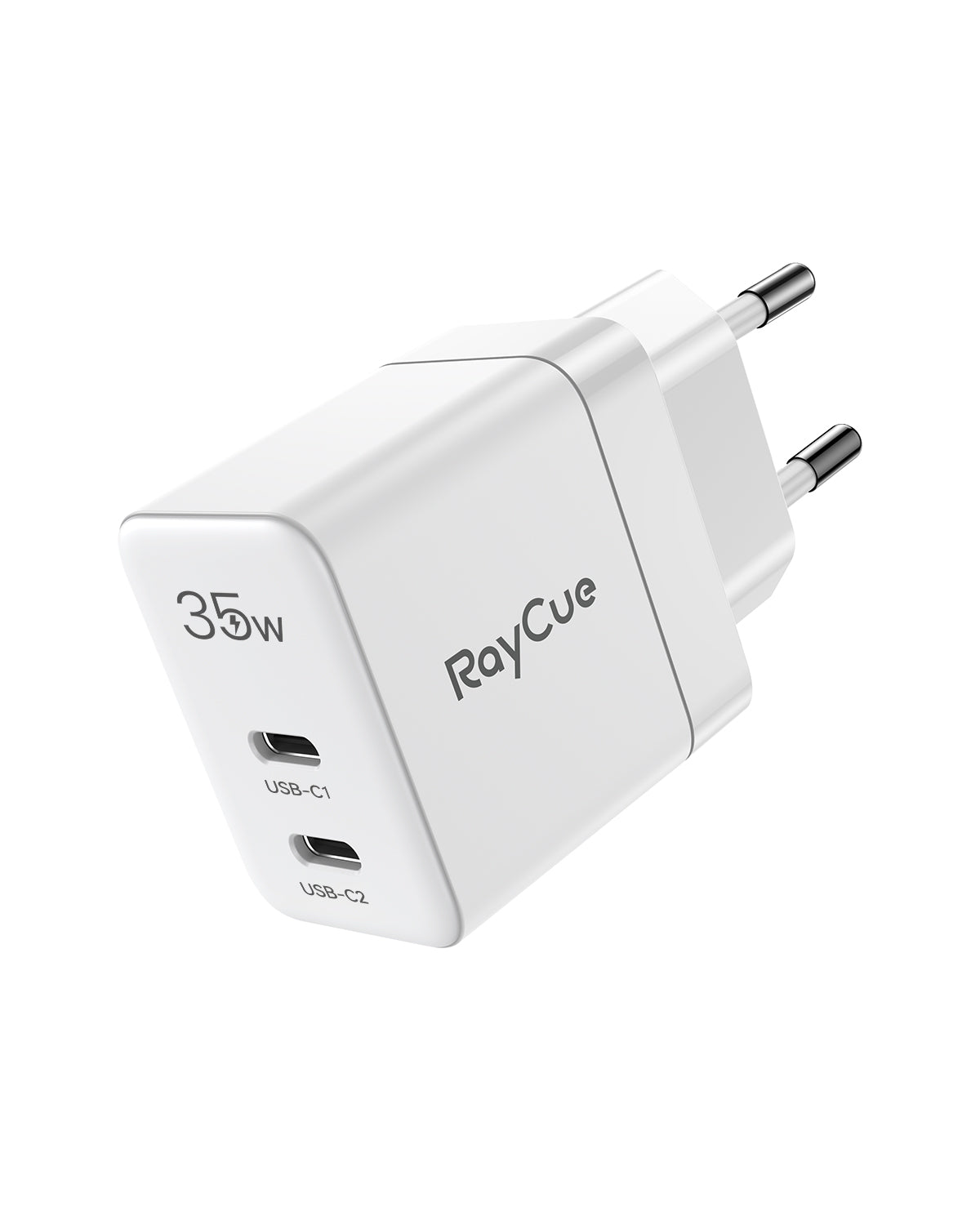 RayCue BlitzCharge GaN 35W 2-Port USB PD Charger for MacBook, iPhone, iPad