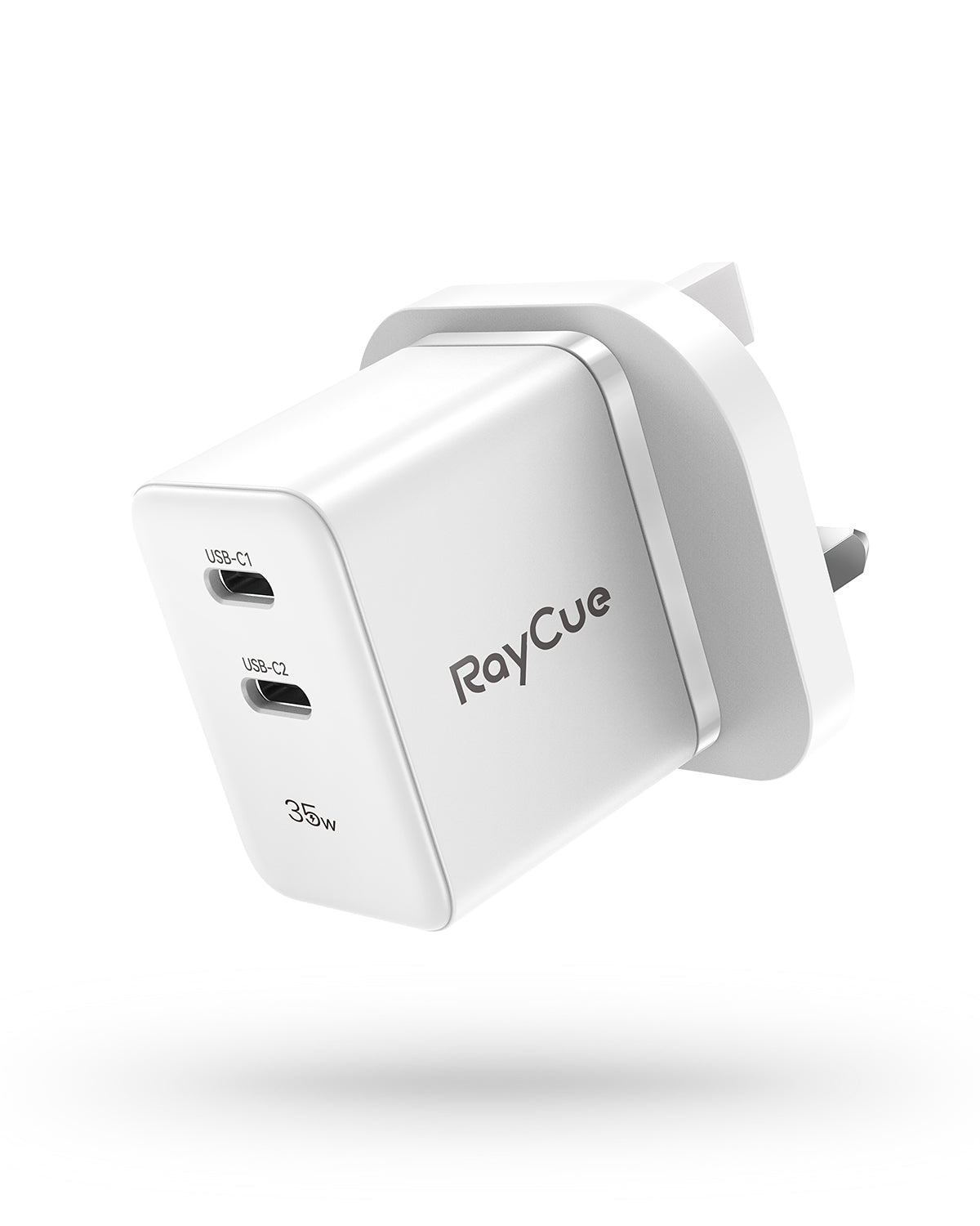 RayCue BlitzCharge GaN 35W 2-Port USB PD Charger for MacBook, iPhone, iPad