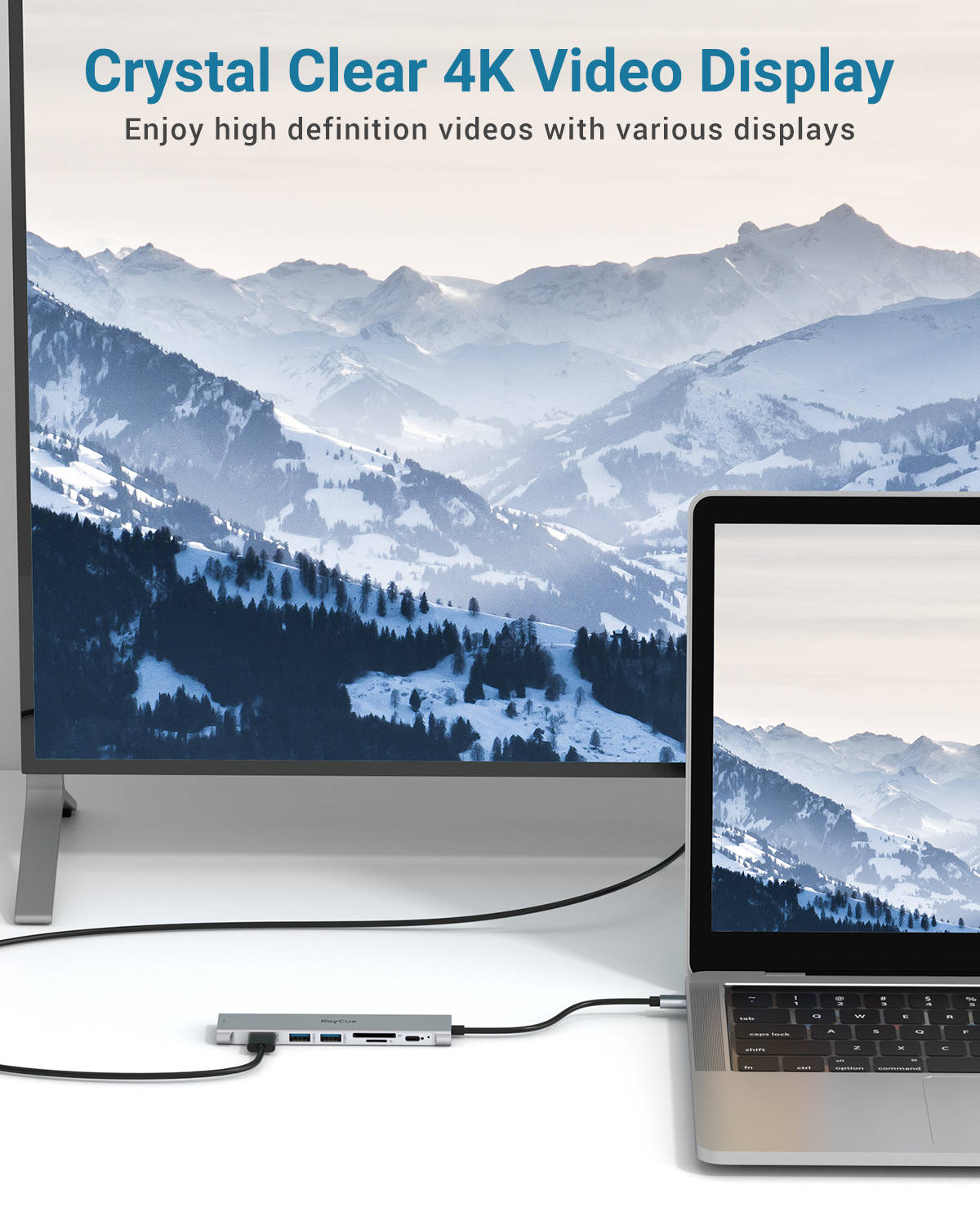 RayCue ExpandPro Elite 7-in-1 USB-C Hub with Dual HDMI