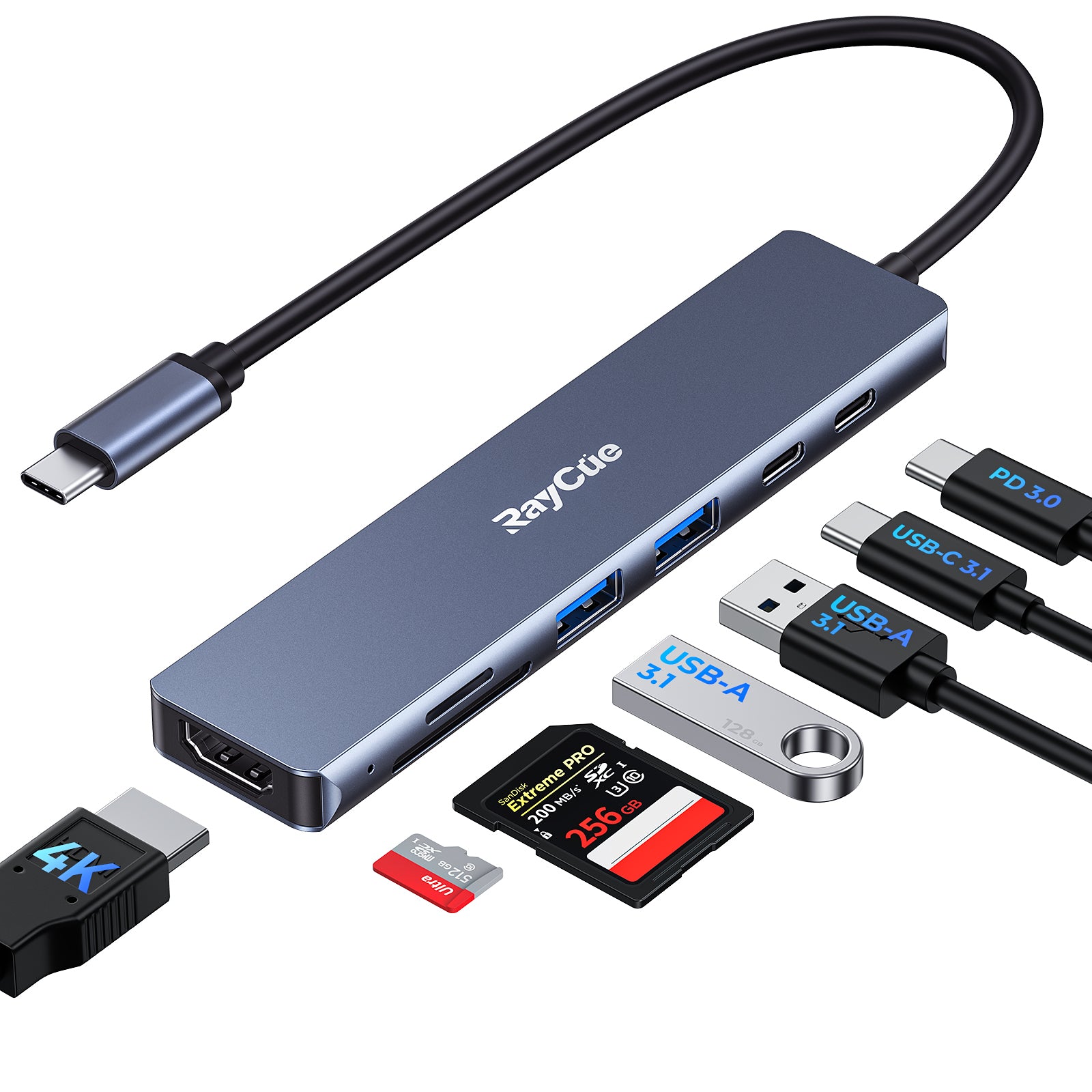 7IN1 USB C al HDMI Hub