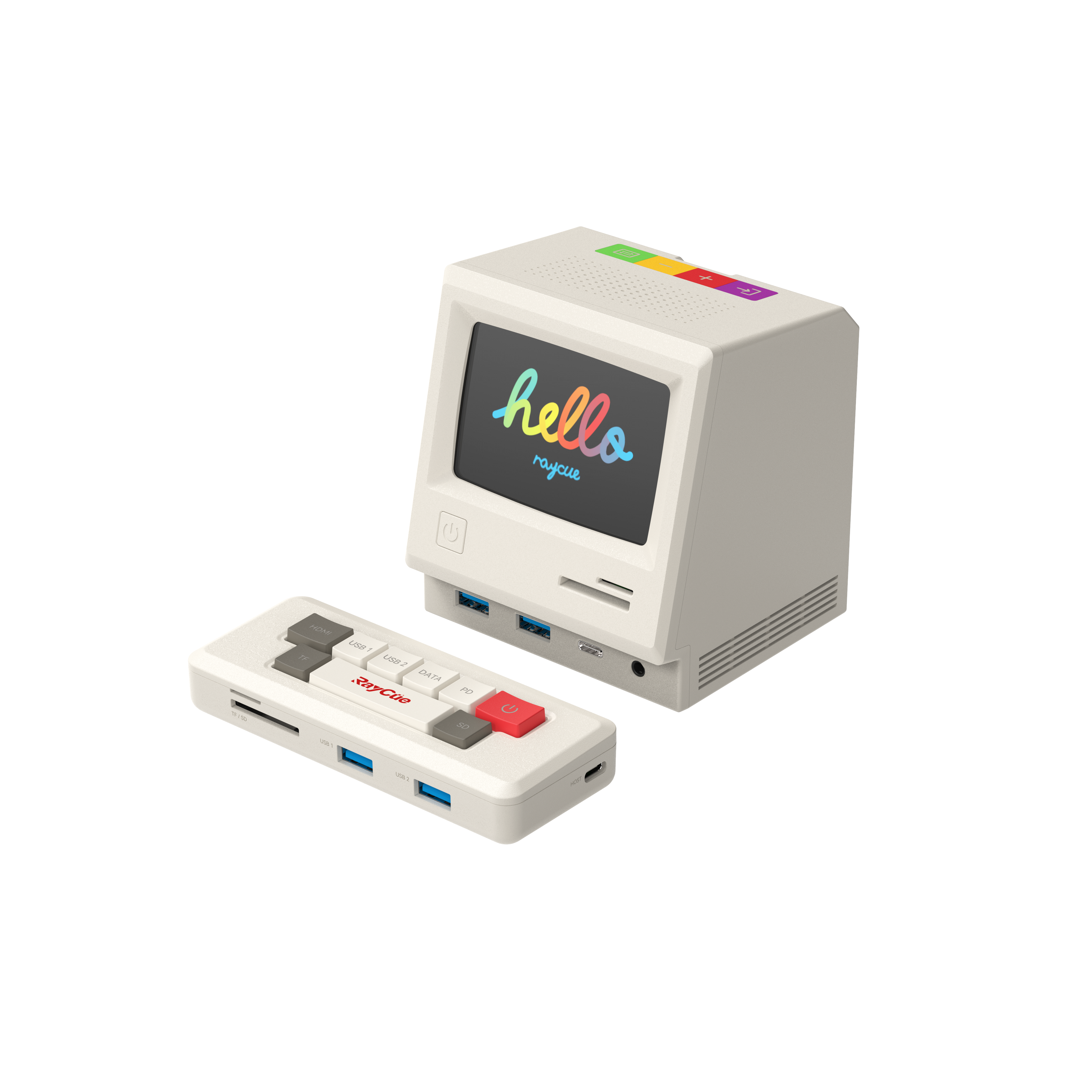 RayCue 128K: Retro Style Multifunctional Dock w/ Display