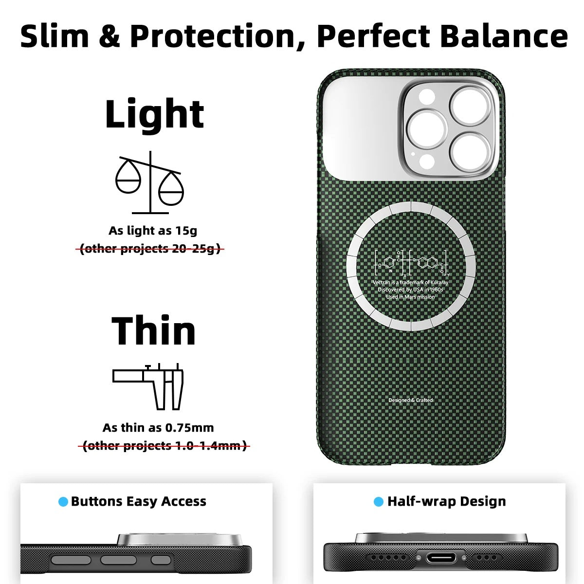 Global Limited Magenetic Future-Tech Smart Case  for iPhone 16 Pro Max