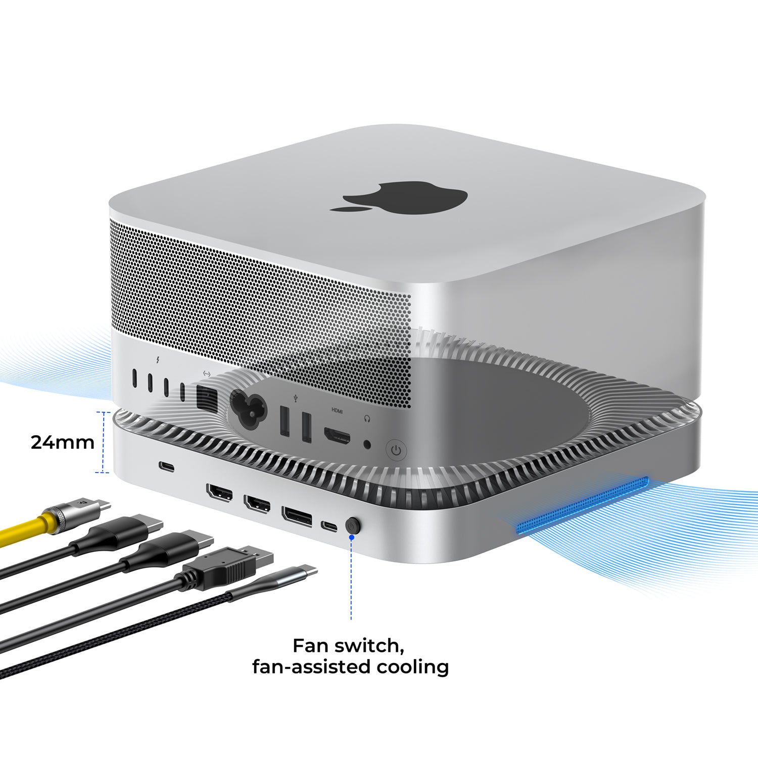 RayCue 10-in-1 80Gbps Dock For Mac Studio (M4 Max or M3 Ultra) Pre-Order （Ships on October 20th, 2025）
