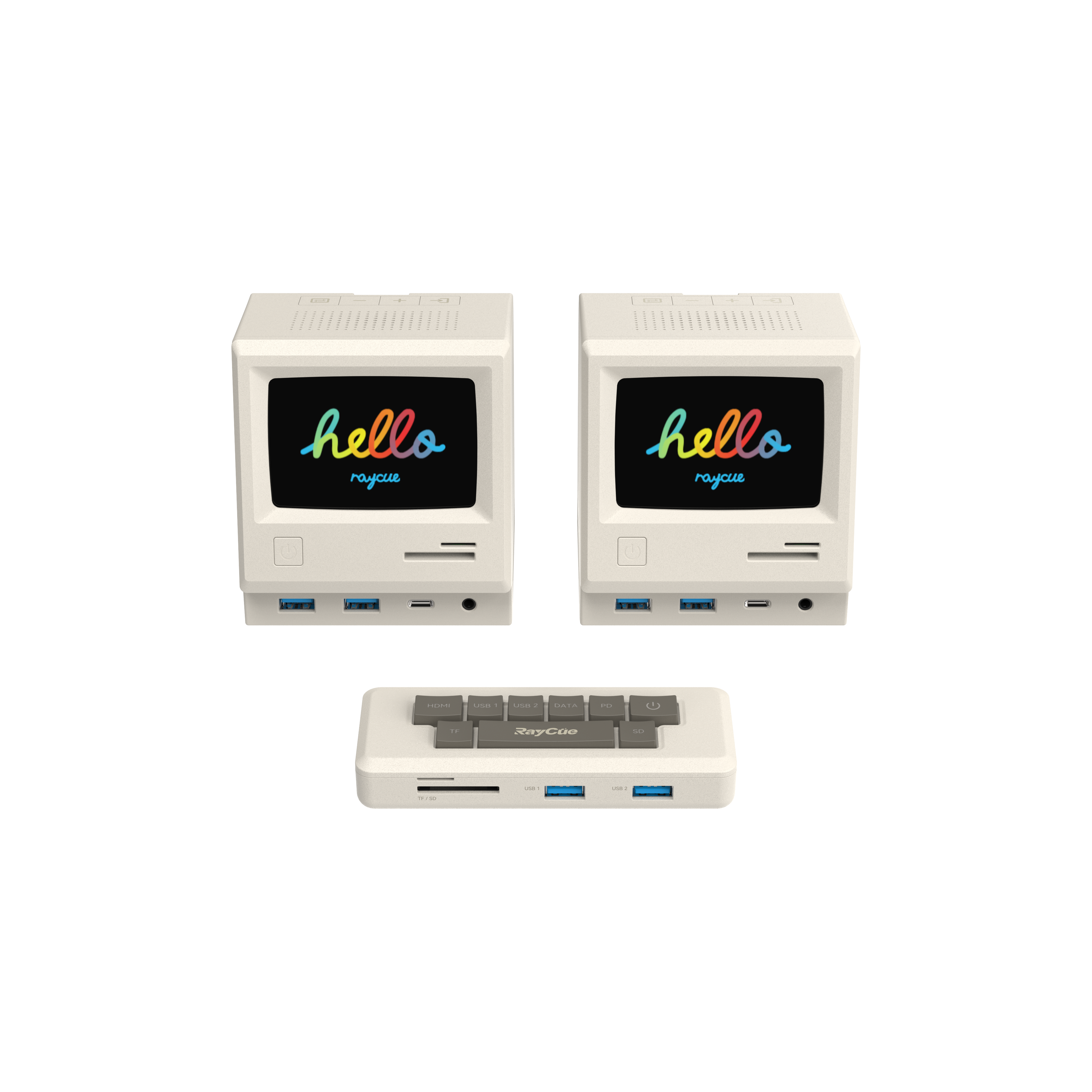 RayCue 128K: Retro Style Multifunctional Dock w/ Display