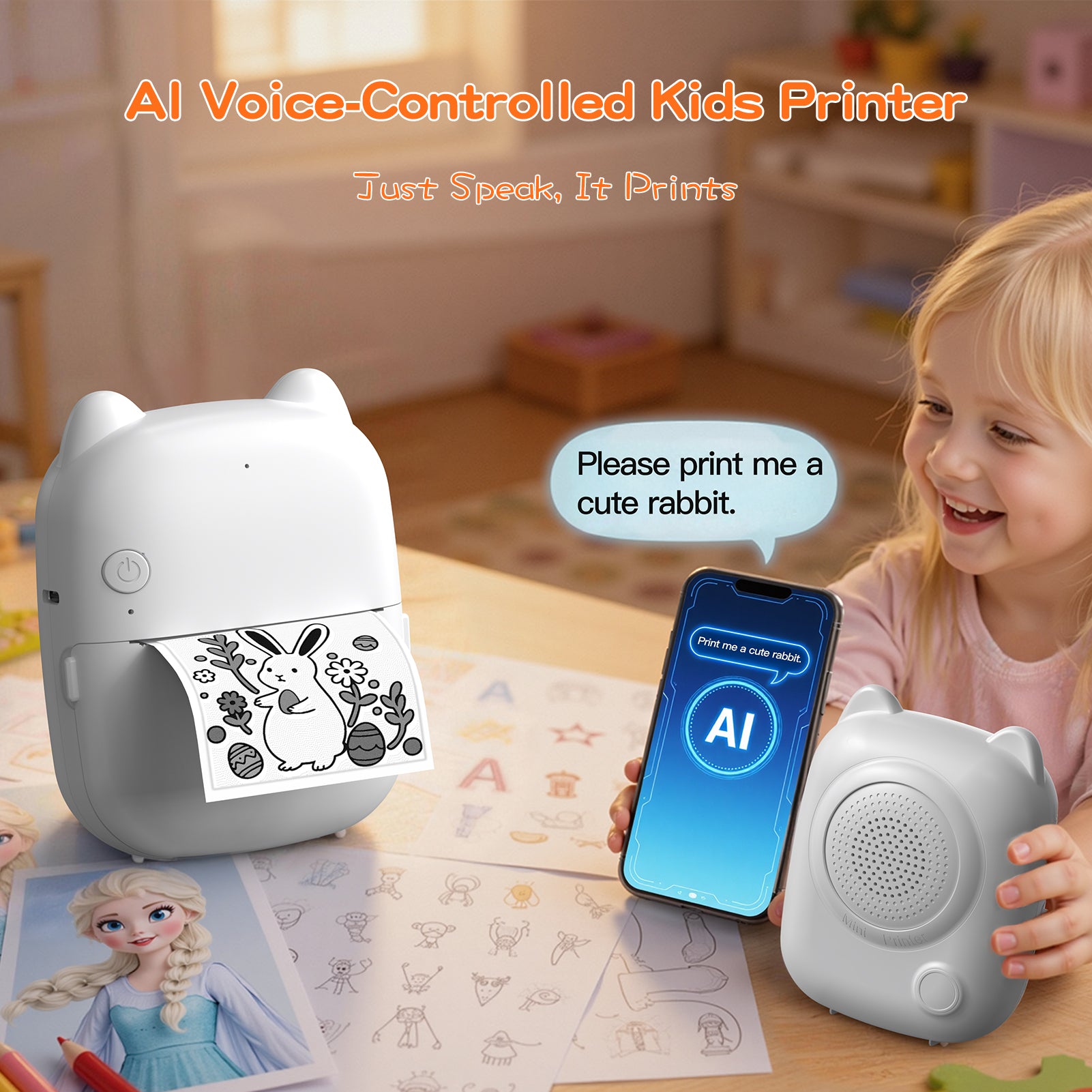 AI Printy Mini Voice-Control Printer
