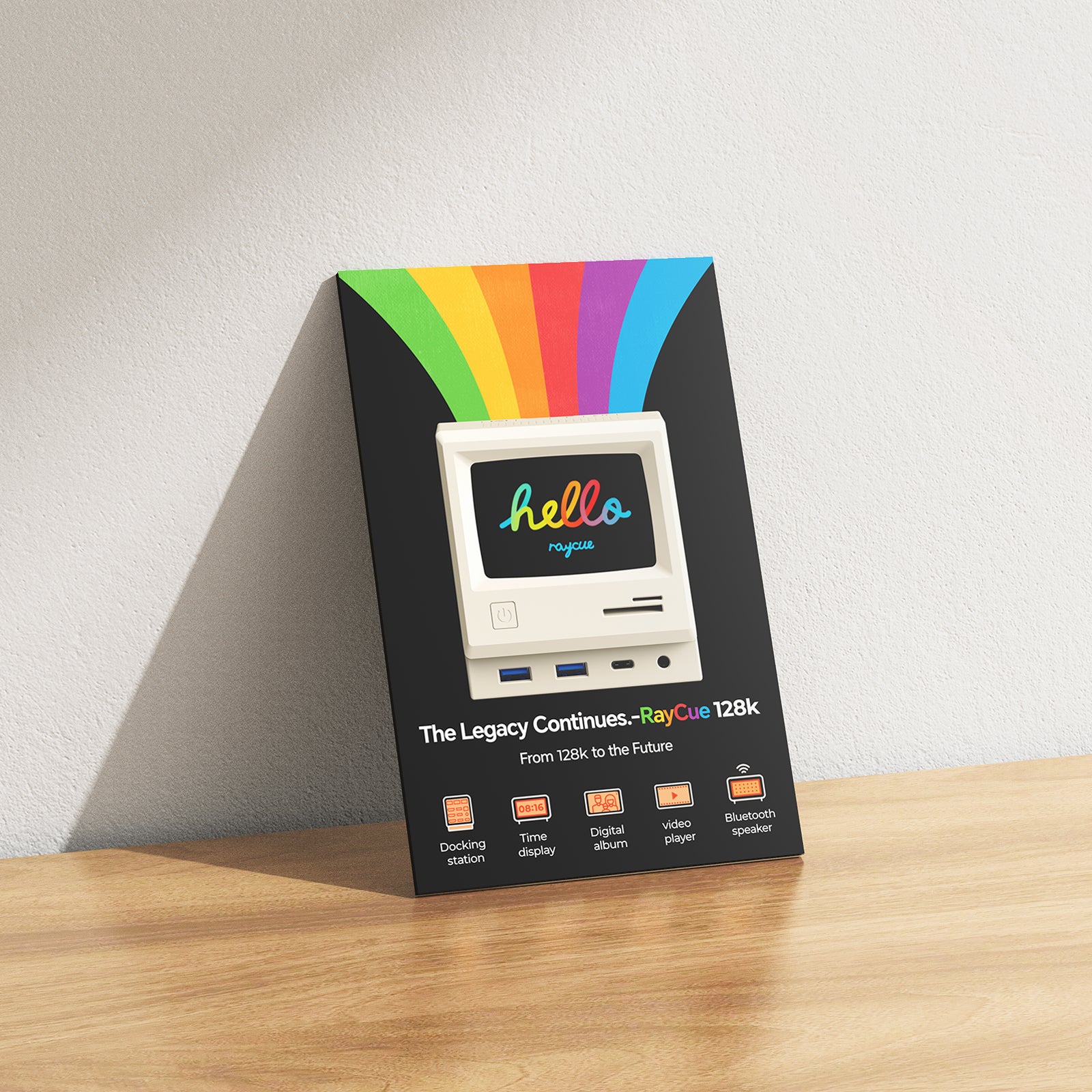 RayCue 128K: Retro Style Multifunctional Dock w/ Display