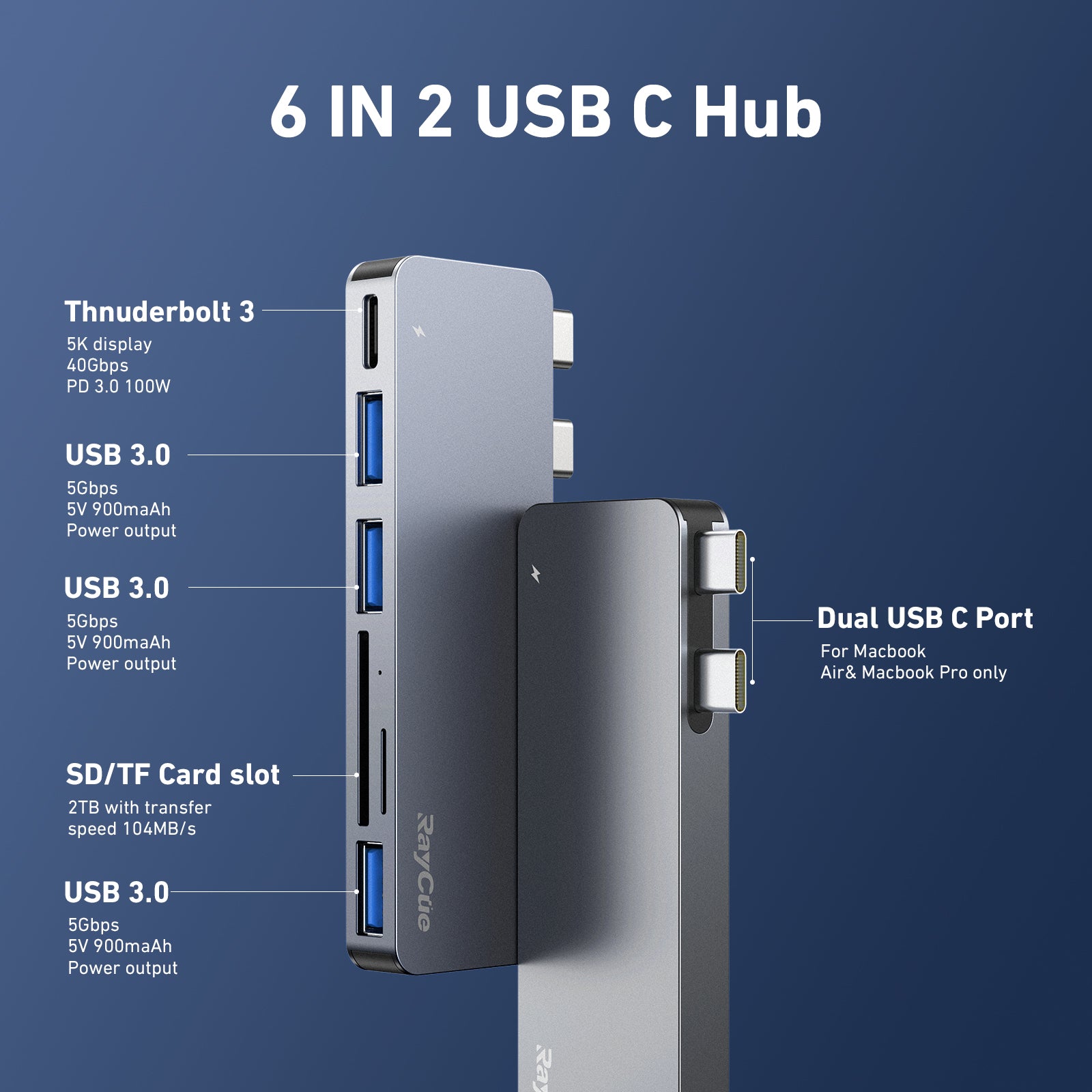 Raycue USB C to Micro SD TF Memory Card Reader