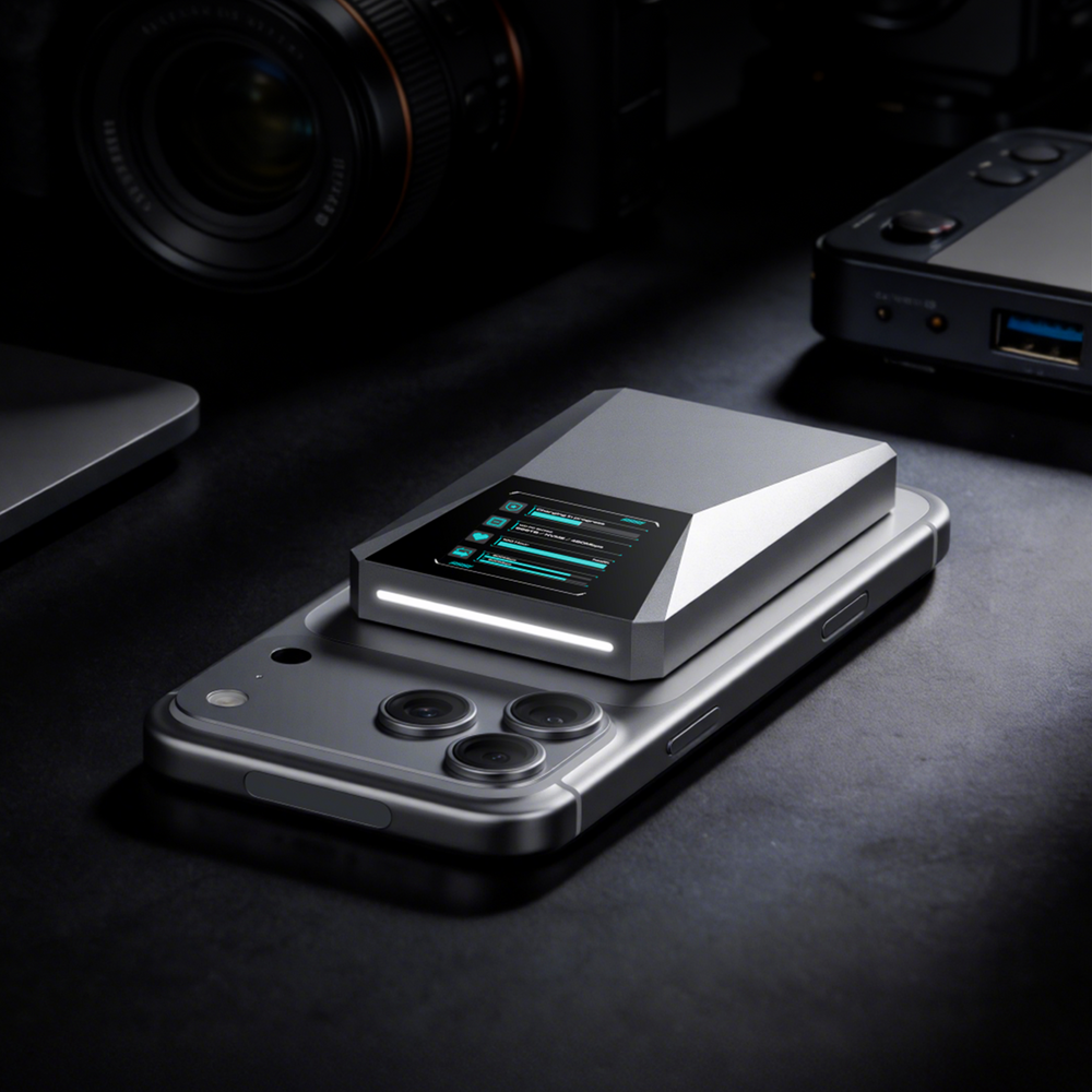 Ssd Display Cybervault: Magnetic 10Gbps SSD enclosure with Smart Display