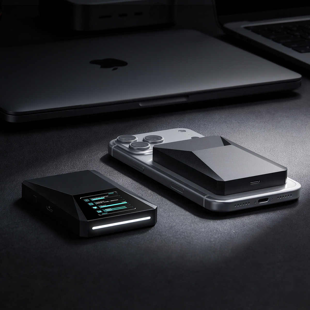 Cybervault: Magnetic 10Gbps SSD enclosure with Smart Display