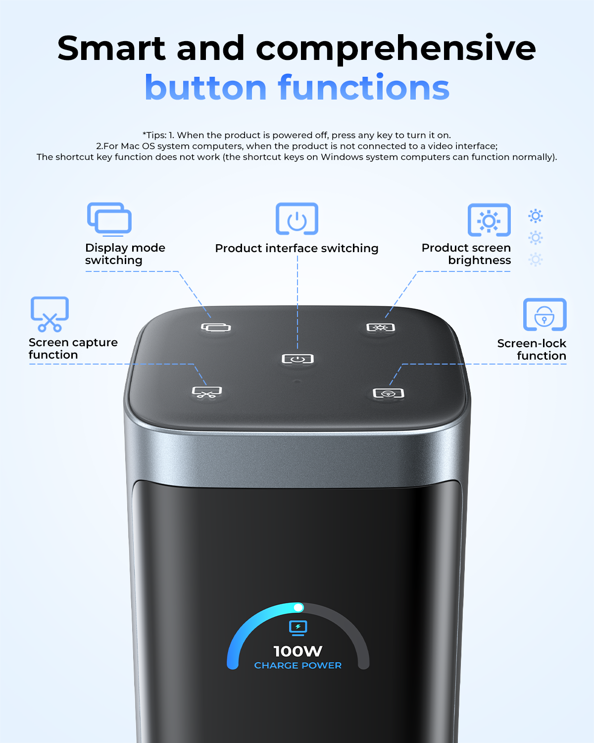 RayCue Unify15 Dock-15-in-1 Docking Station for Mac/Windows,8K Display,10Gbps,100W PD,Triple-Display Support