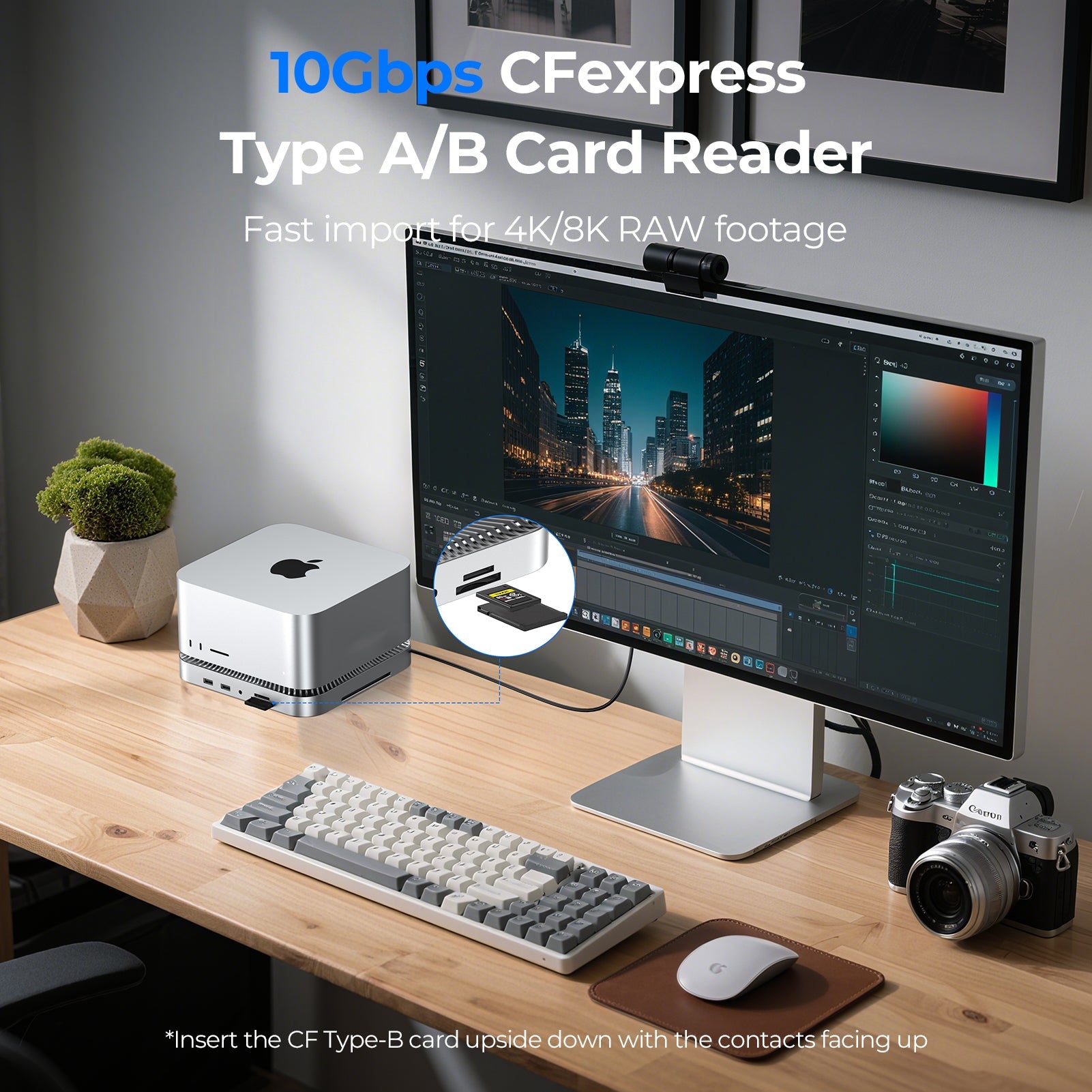 RayCue Mac studio対応SSD搭載可能ドッキングステーション RayCue 10-in-1 80Gbps Dock for Mac Studio (M4 Max / M3 Ultra) Pre-orde