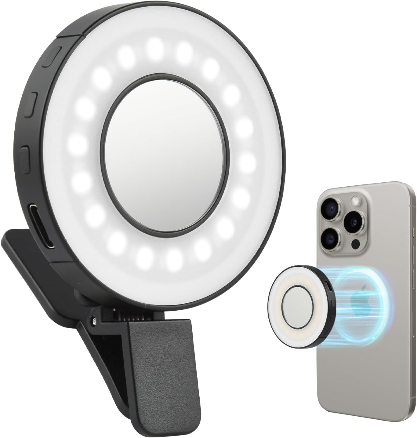 Magnetic Ring Light 4 Brightness Level for Webcam Light Zoom Lighting Video Conference Selfie Round