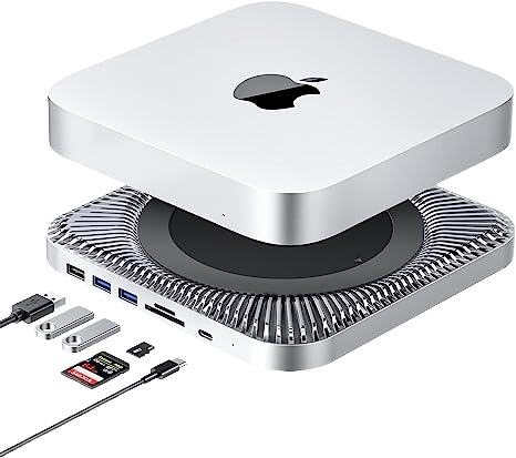 RayCue Type-C Stand & Hub with SSD&HDD Enclosure for Mac Mini/Studio and all USB-C laptops