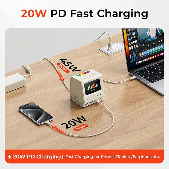 RayCue 128K: Retro Style Multifunctional Dock w/ Display