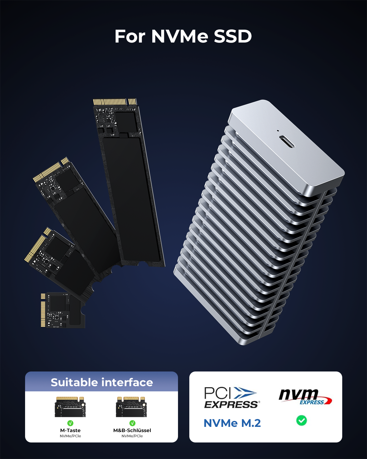 40Gbps USB-C NVMe SSD Enclosure Up to 8TB