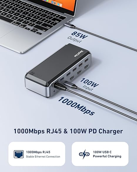 RayCue USB C Docking Station Triple Monitor, 15IN1 MacBook Pro Docking Station for M1/M2, Mac, Windows