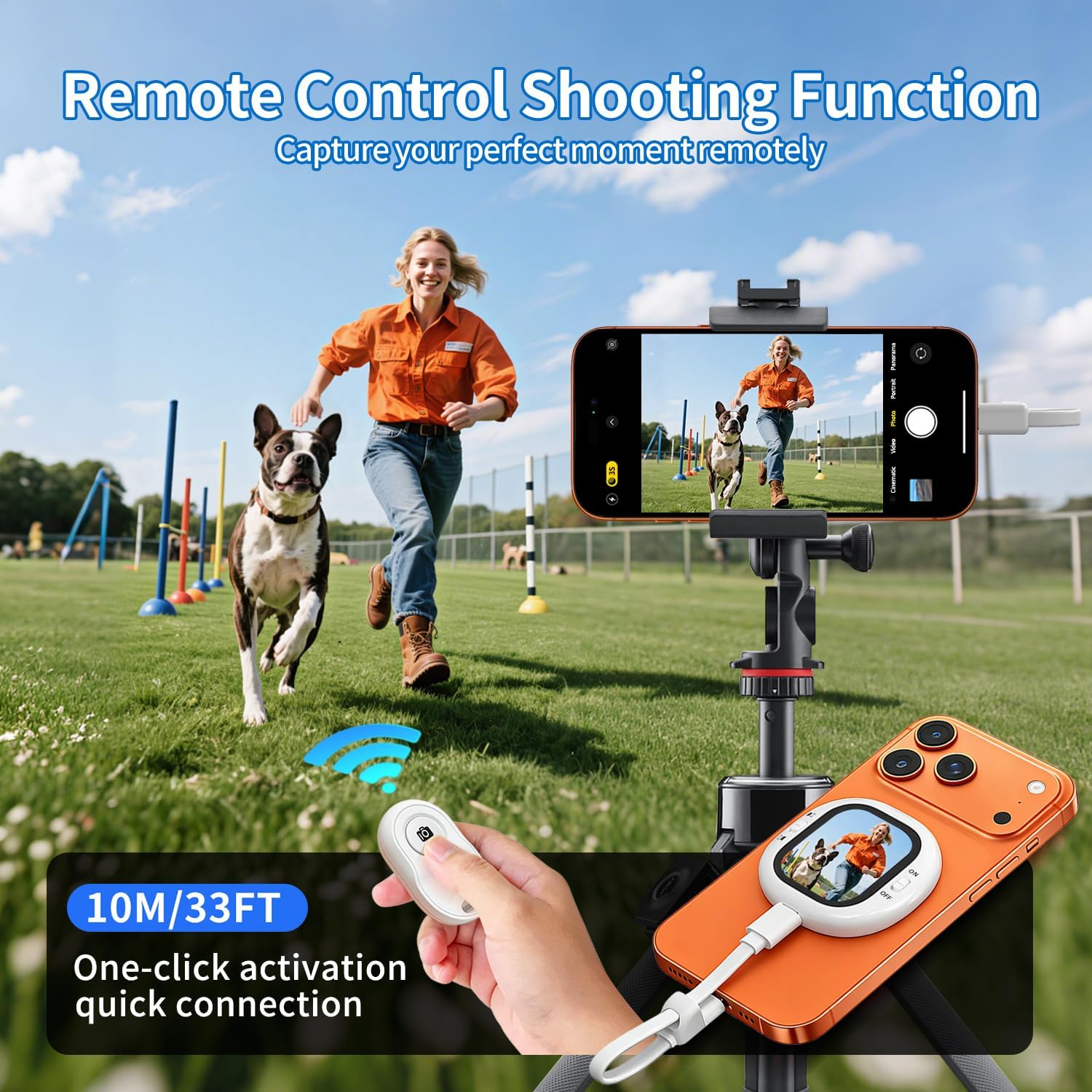 Vlogmate Mini Selfie Monitor Screen for iPhone-Back Camera Monitor for Rear Camera Selfies