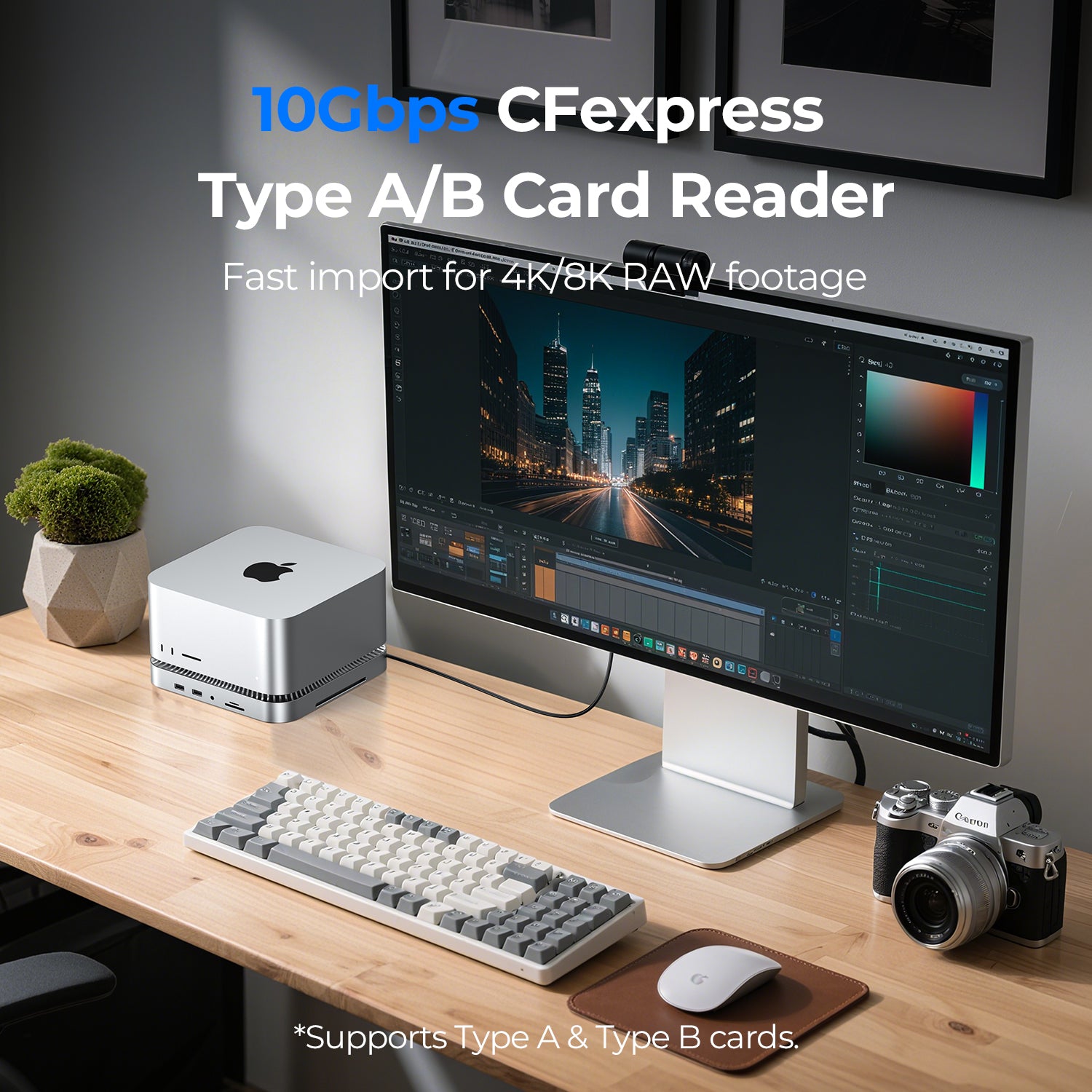 RayCue 10-in-1 80Gbps Dock For Mac Studio (M4 Max or M3 Ultra) Pre-Order （Ships on October 20th, 2025）