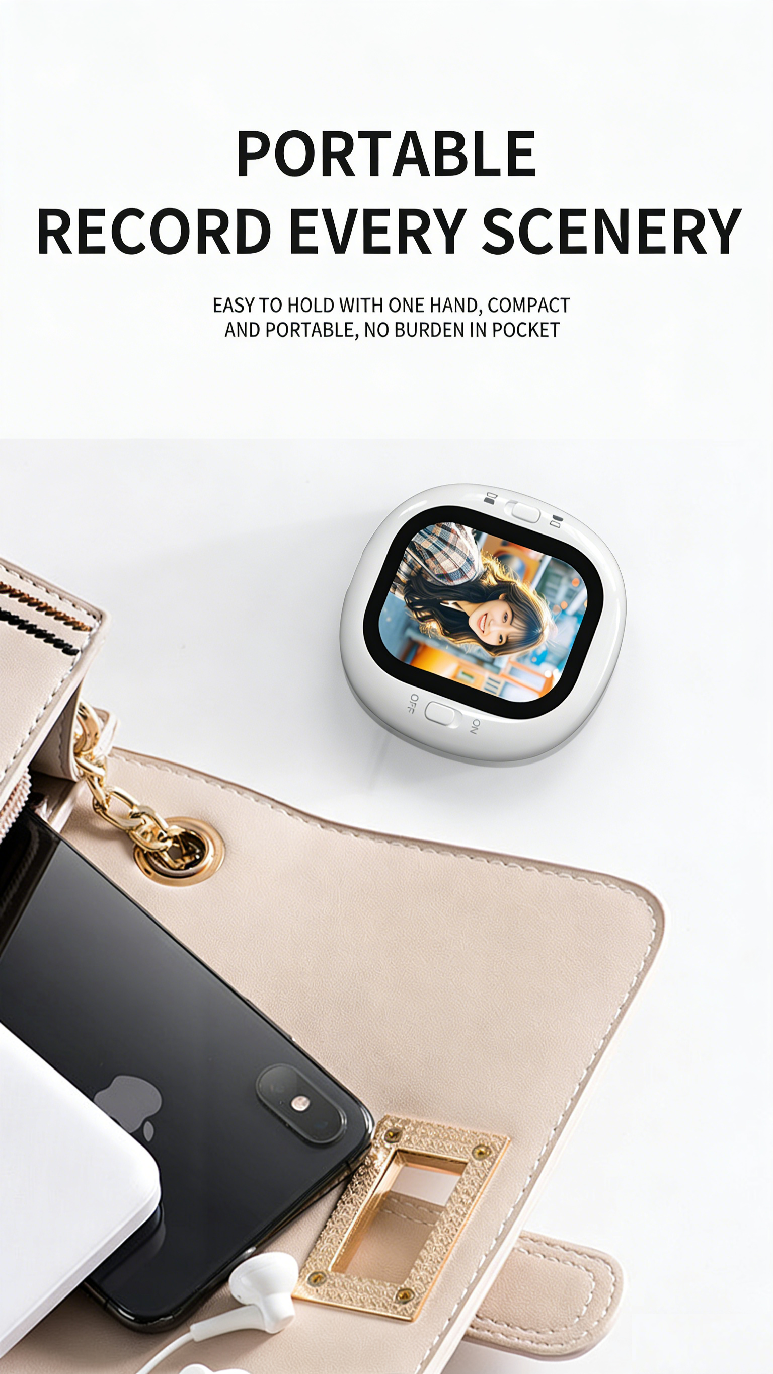 Magnetic Selfie Stick with Wireless Remote