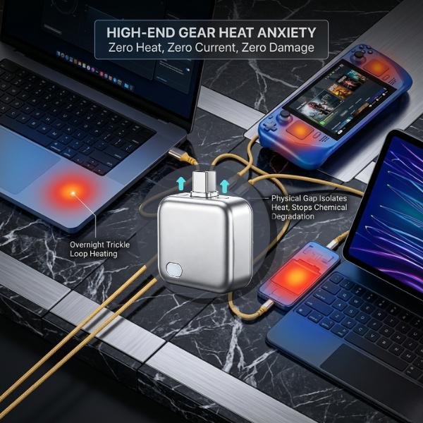 140W Smart Charger Protector Auto Cut Off When Fully Charged Overcharge Protection for Phones, Laptops & Tablets