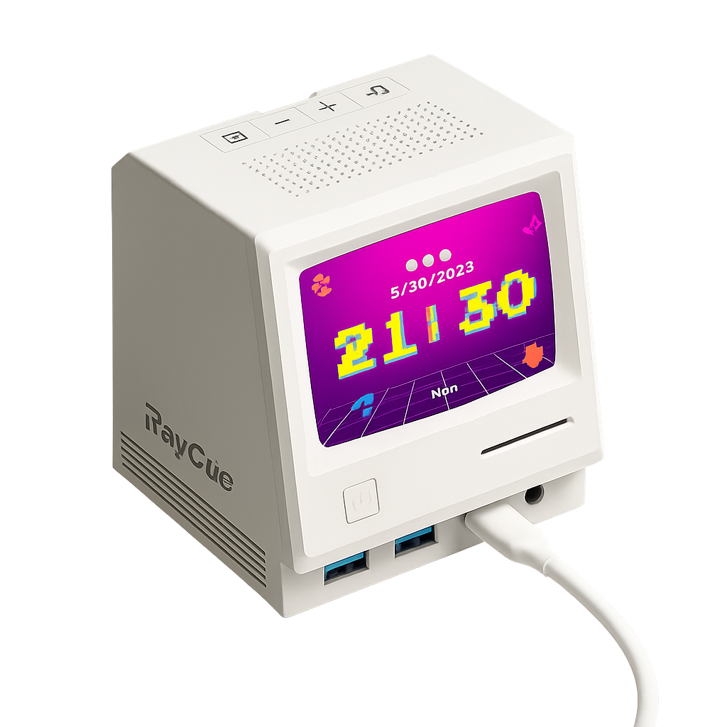 RayCue 128K: Retro Style Multifunctional Dock w/ Display