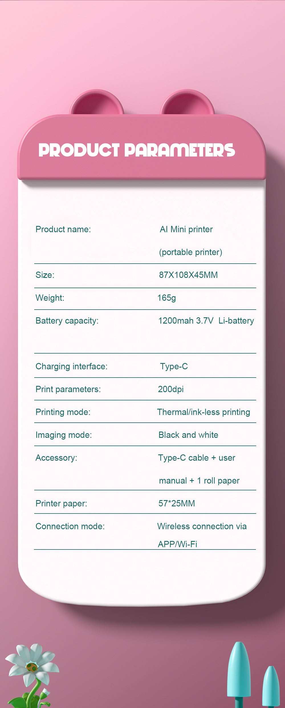 Printy AI Mini Voice-Control Printer