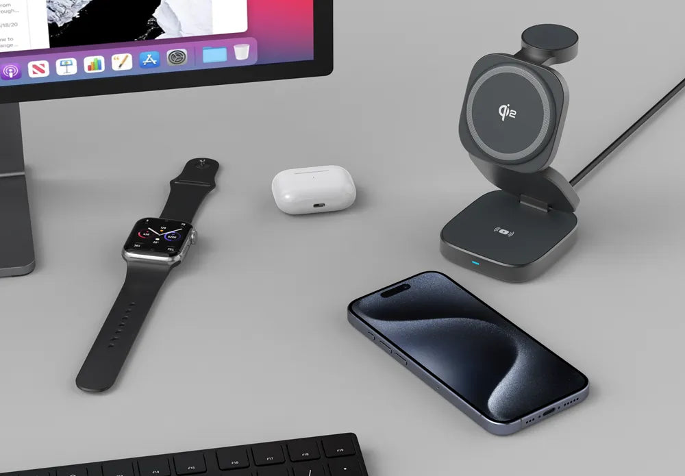 3-in-1 Qi2 Magnetic Wireless Charger