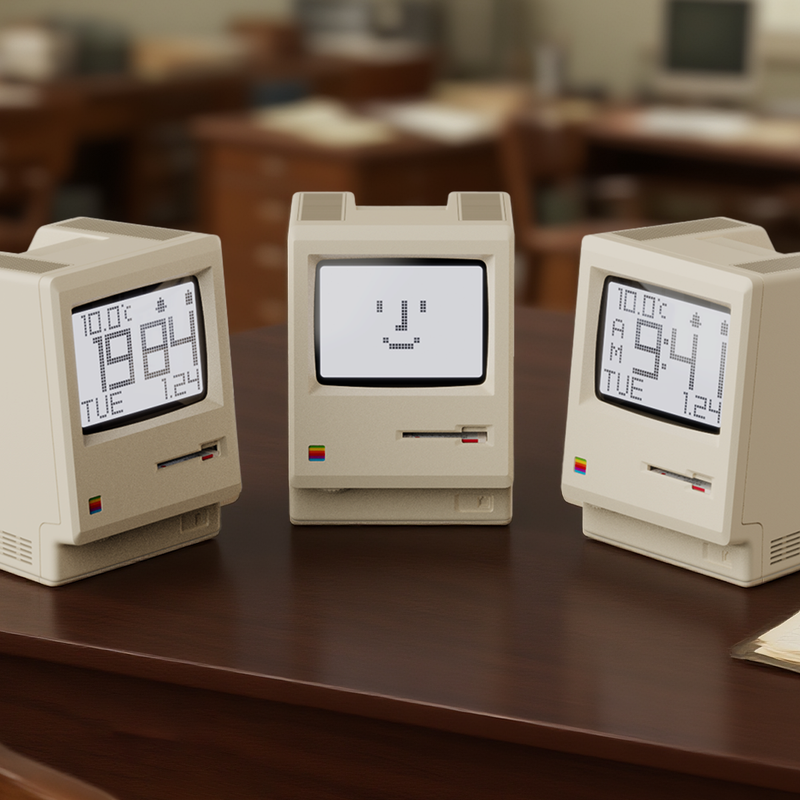 Maclock-Retro 1984 Mac Pixel Art