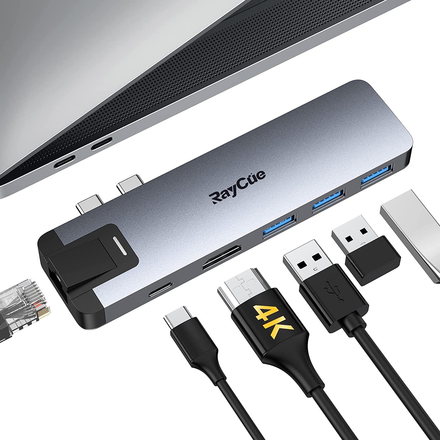 Raycue 6-in-2 USB C Adapter for MacBook Pro