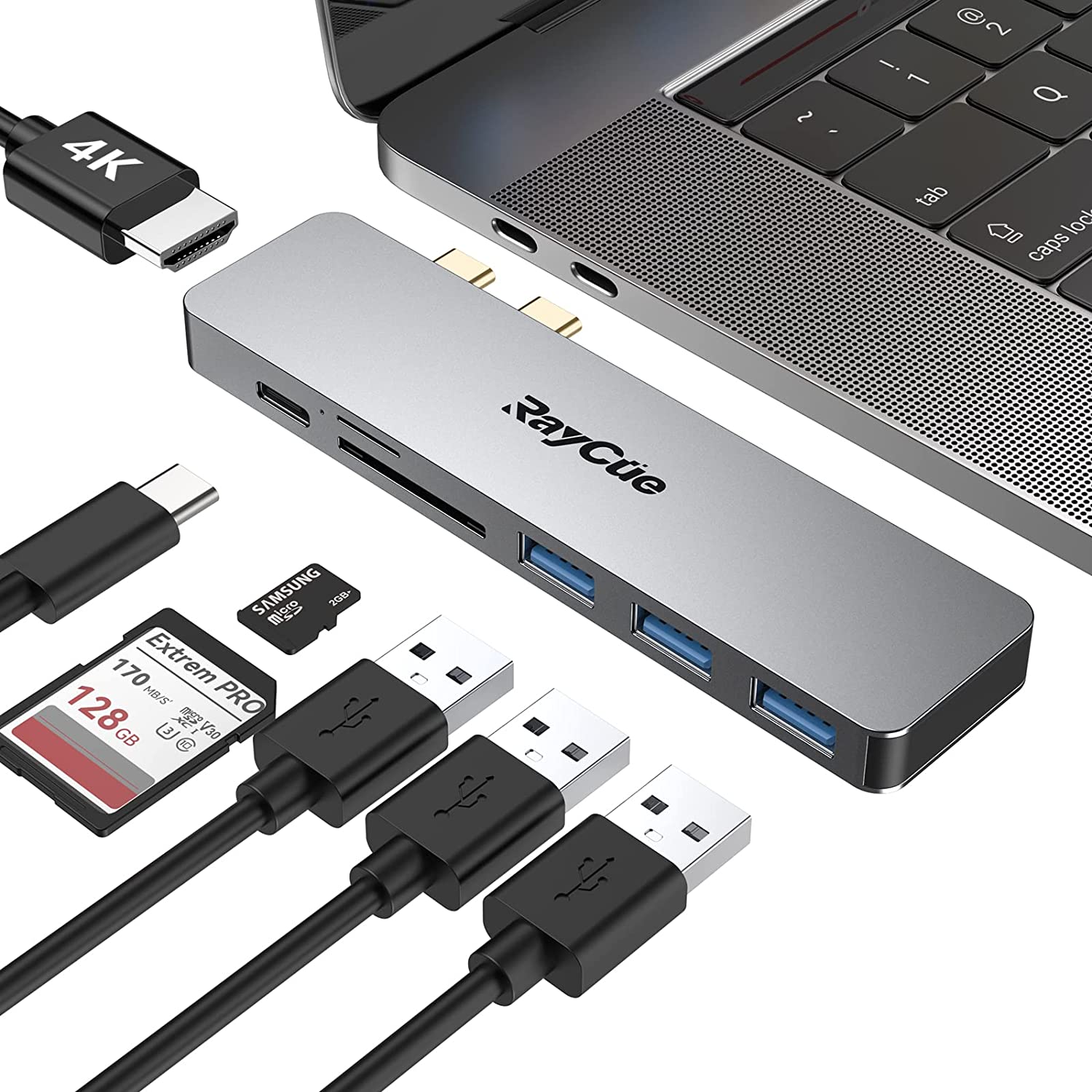 Raycue 7-in-2 USB C Adapters for MacBook Pro