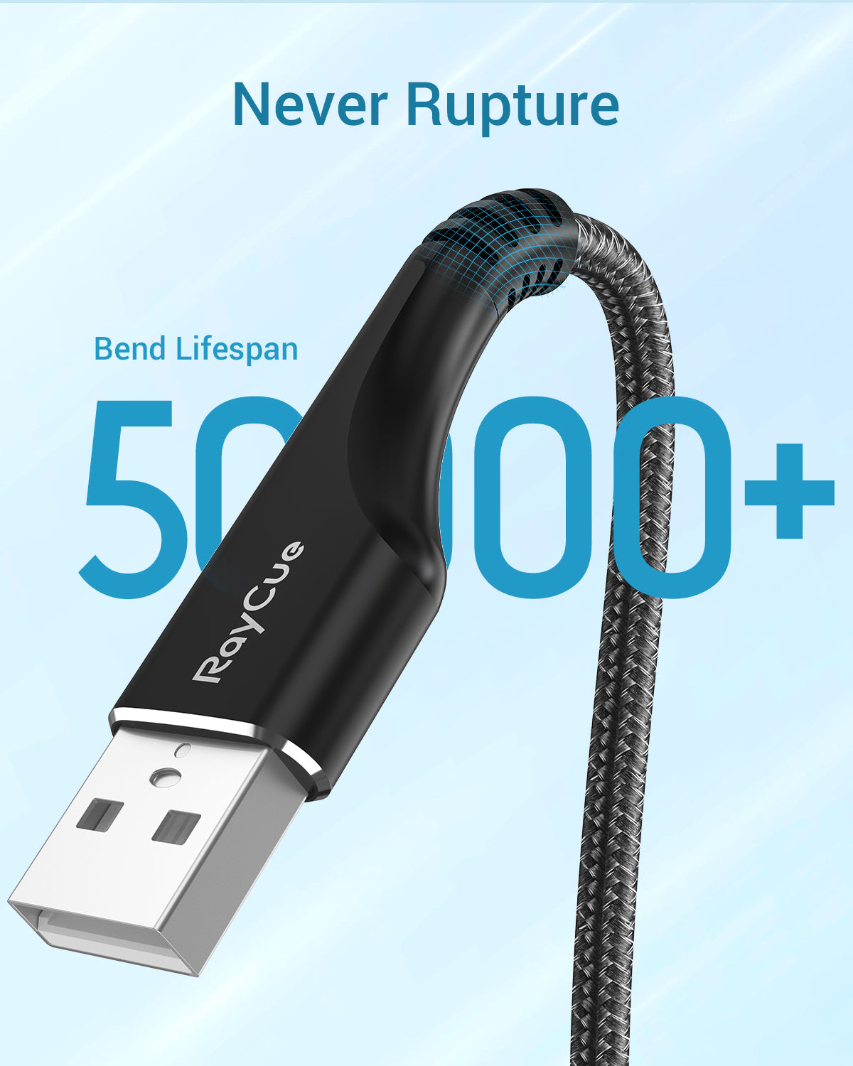 RayCue BlitzLink Blade Series 1.2M USB-A to USB-C Cable