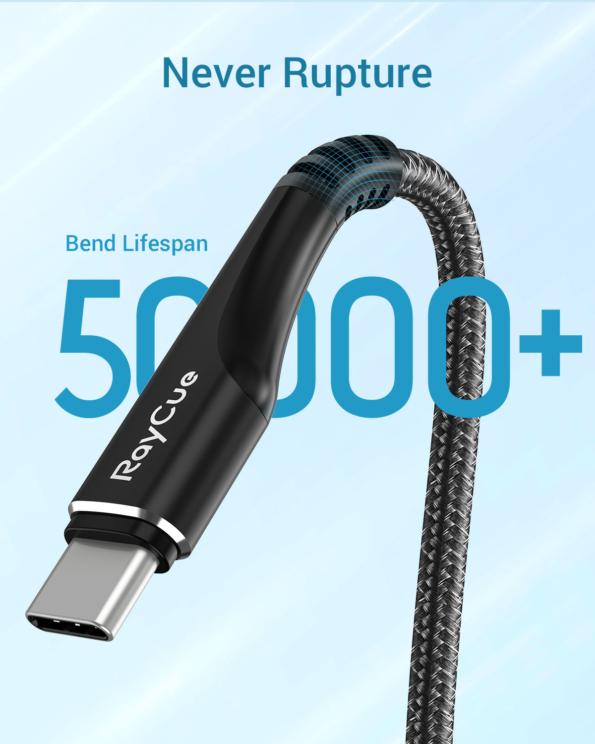 [MFI Certified] RayCue BlitzLink Blade Series 1.2M MFi USB-C to Lightning Cable