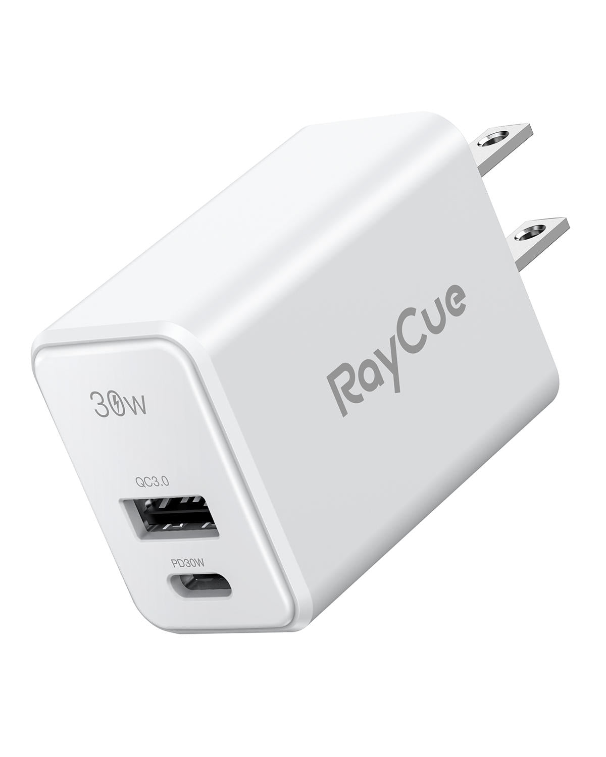 RayCue BlitzCharge Posh 30W 2-Port USB Fast Charger for MacBook, iPhone, iPad -US Plug