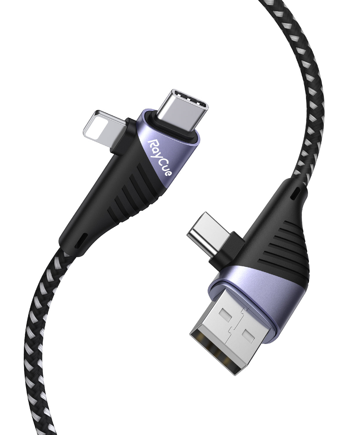 RayCue  BlitzLink Omni 1.2M Braided Multifunctional 4-in-1 Chrage&Sync Cable